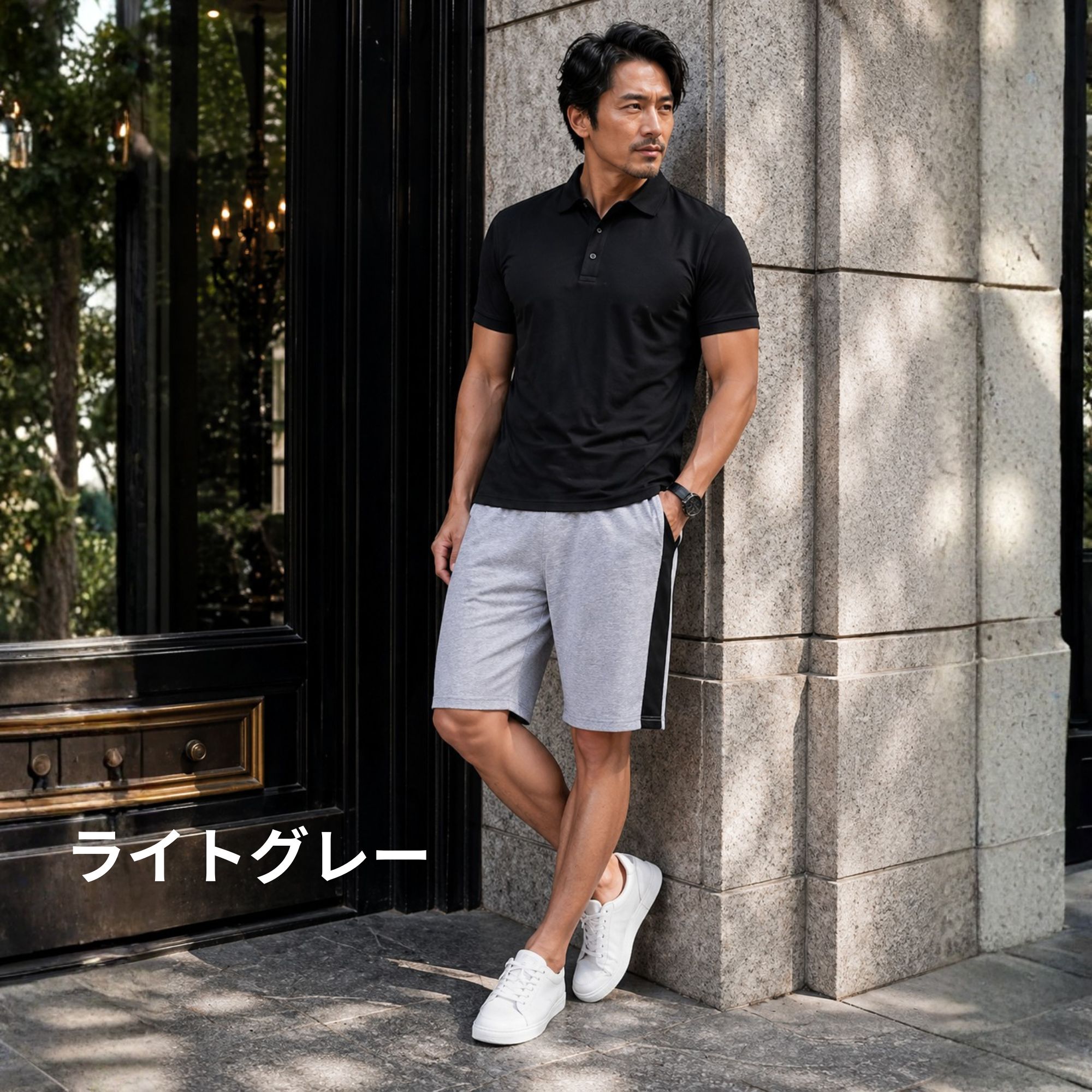 太ライン ハーフパンツ Z06 Color: ブラック, Size: M