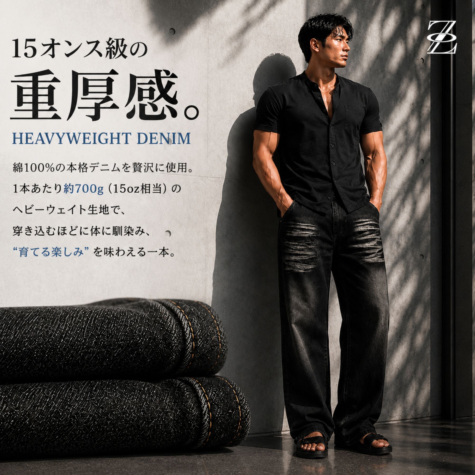 デニムパンツ 15oz K55