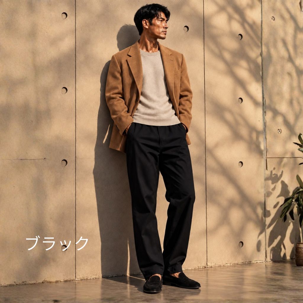 イージーパンツ 綿100 B03 Color: カーキ, Size: M