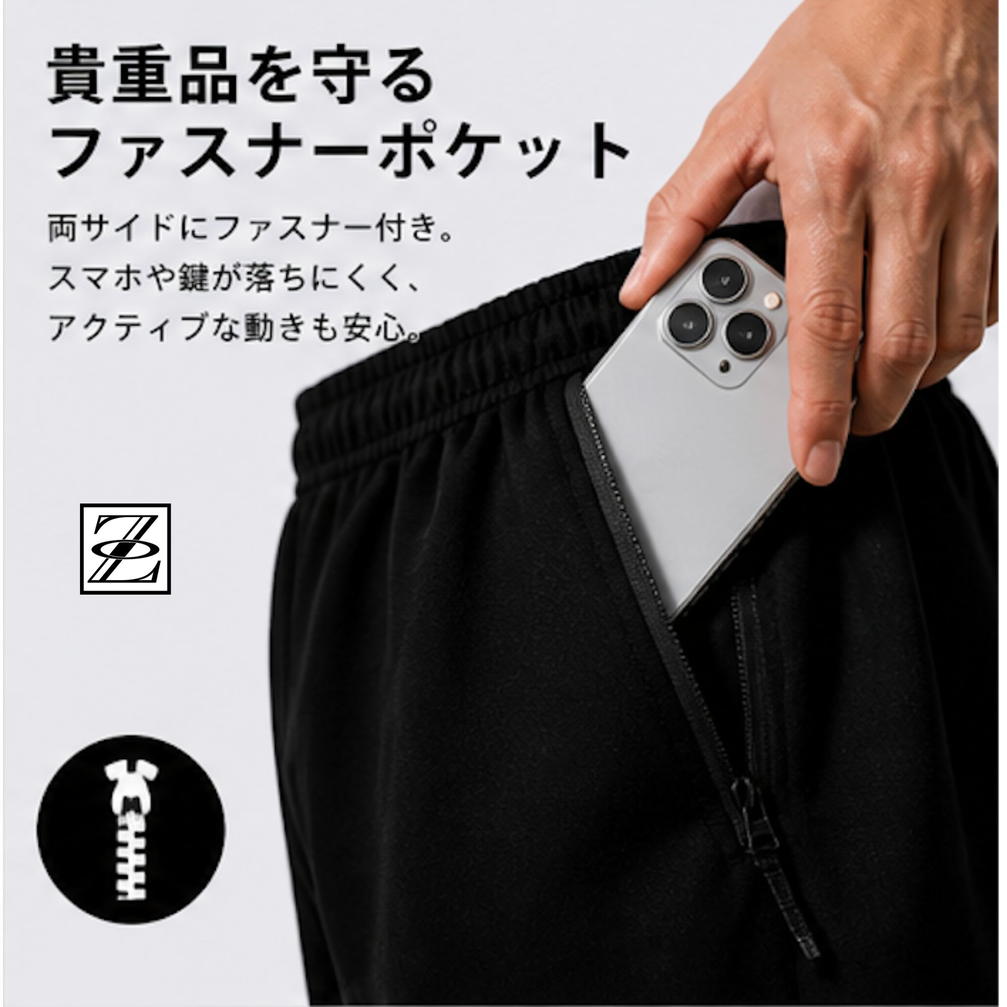 ハーフパンツ B07 Color: ブラック, Size: M
