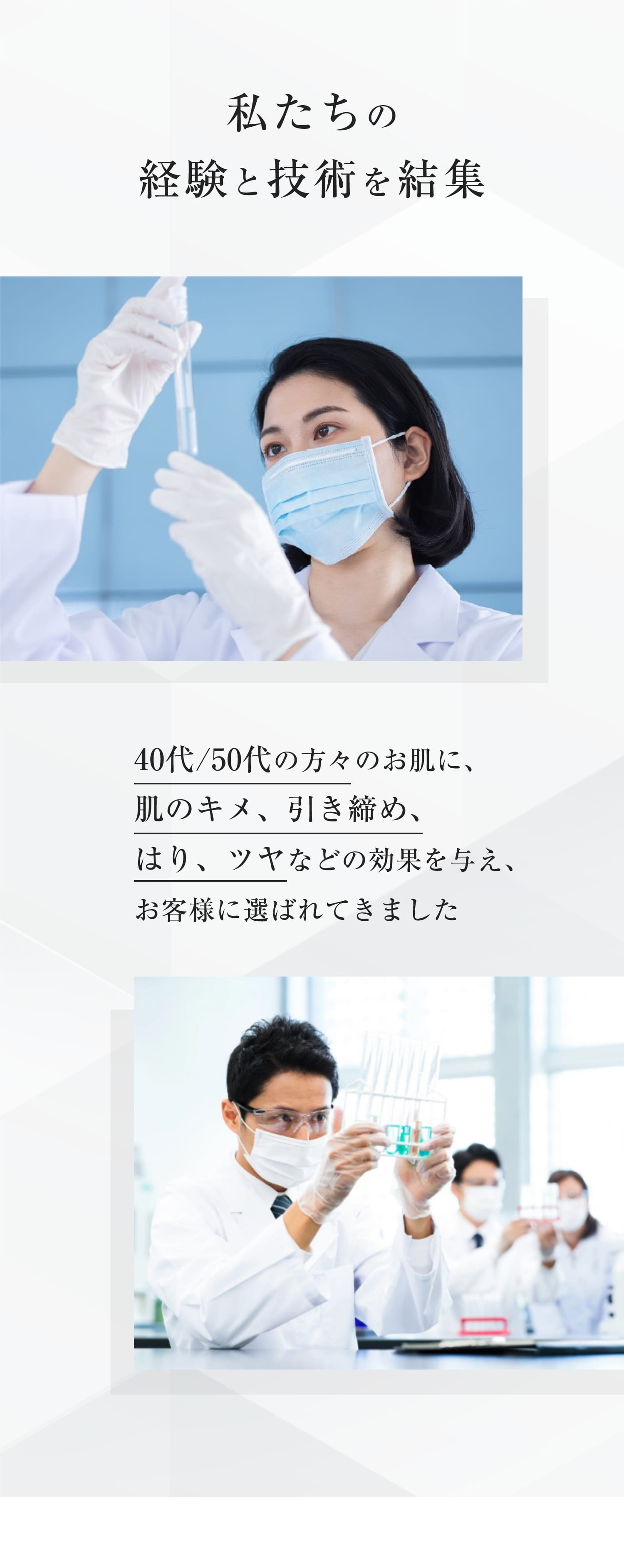 私たちの経験と技術を結集