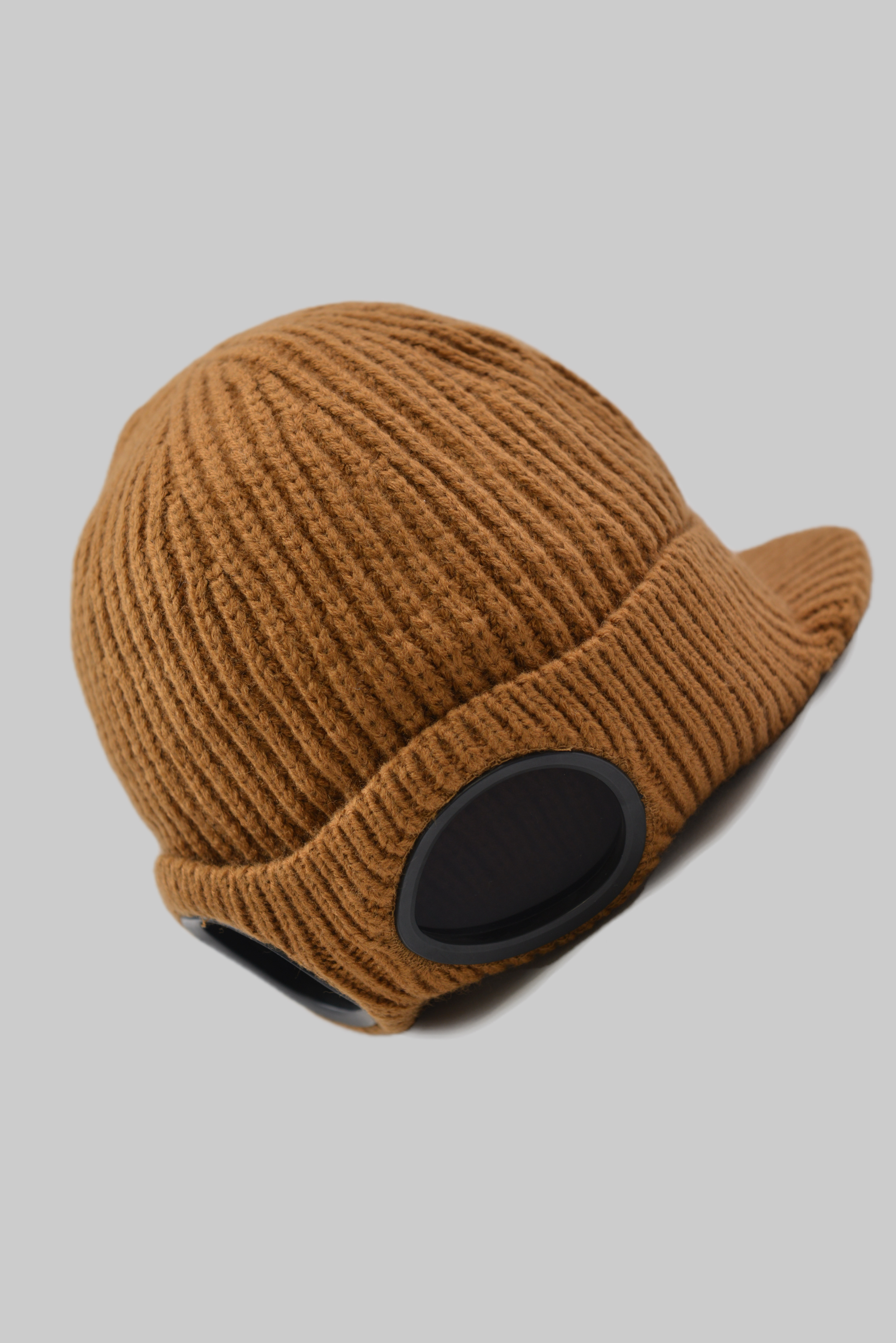 GOGGLE RIB KNIT CAP（ゴーグルリブニットキャップ）　Camel Brown