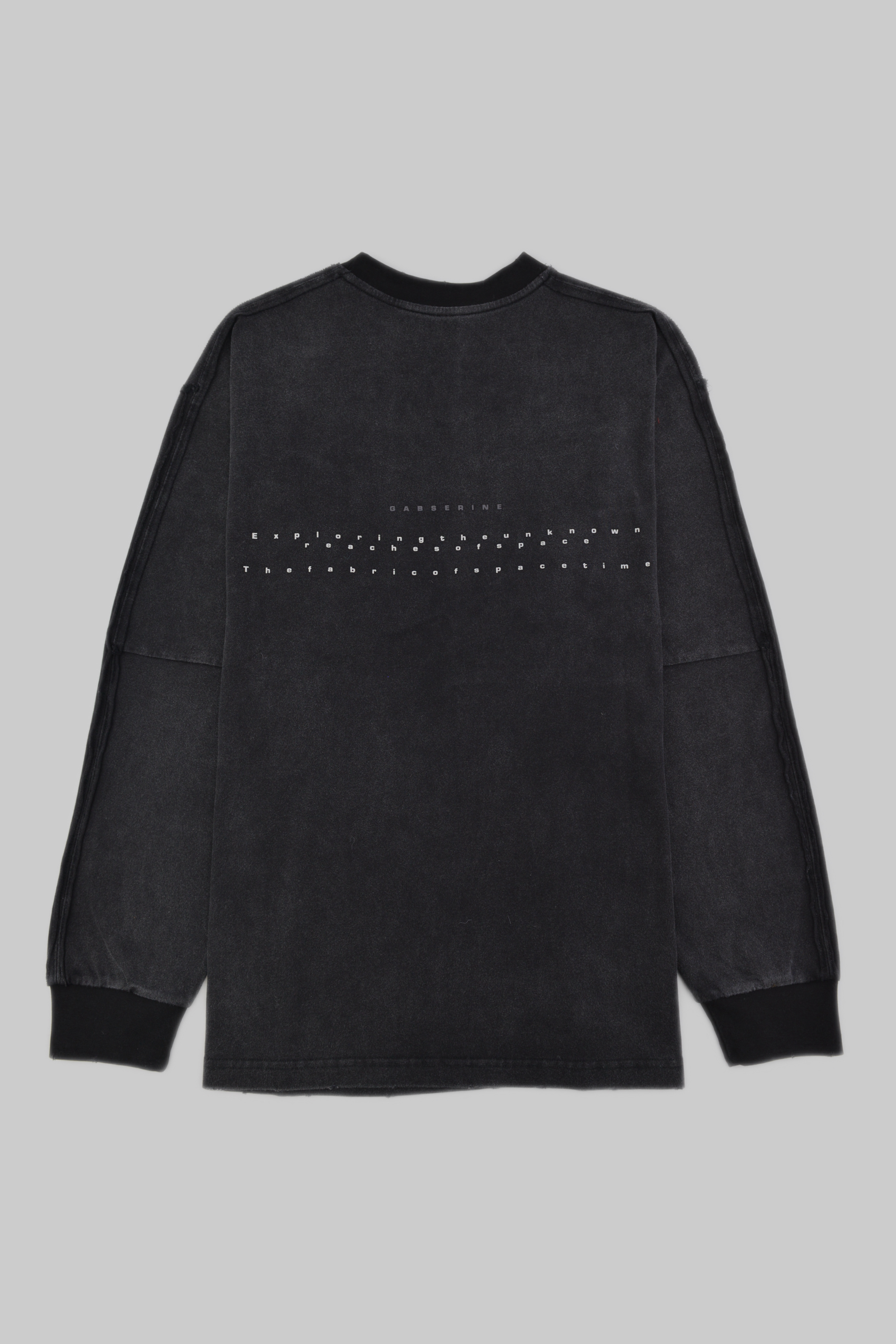 GASSERINE ピグメントウォッシュ ドロゴ ロングスリーブTシャツ　BLACK サイズ: S