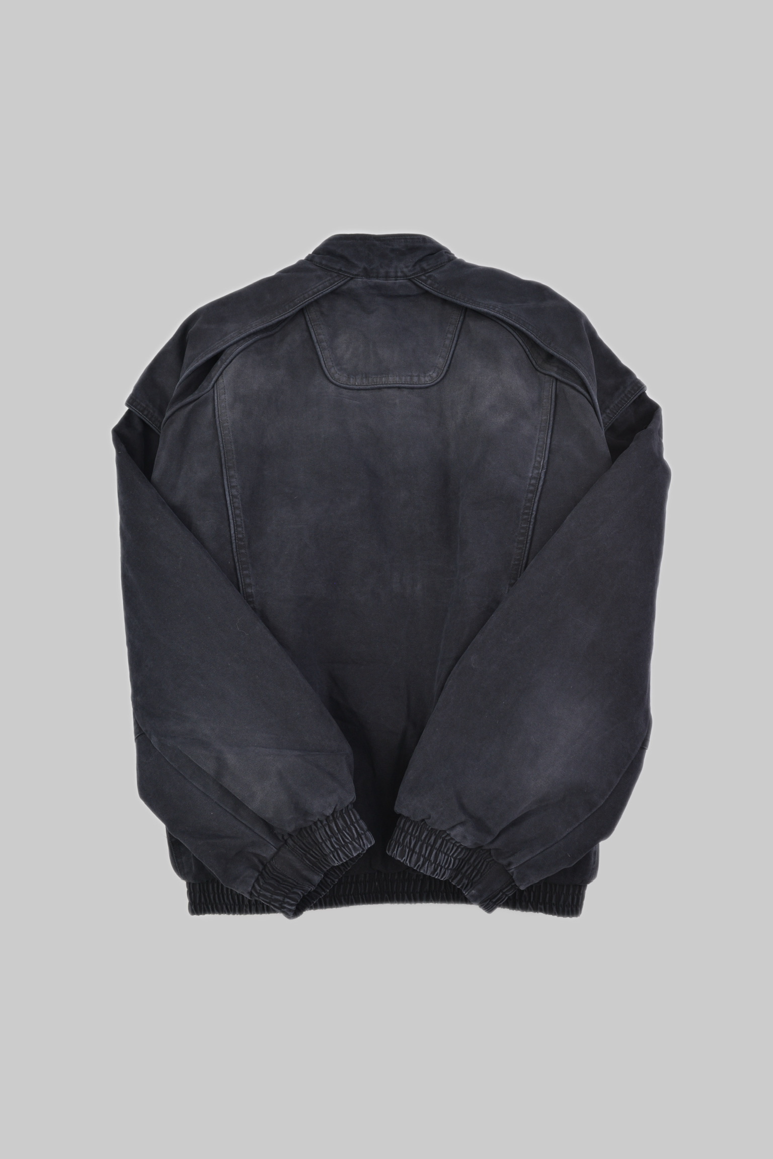 フェードブラック キルティングボンバージャケット サイズ: M