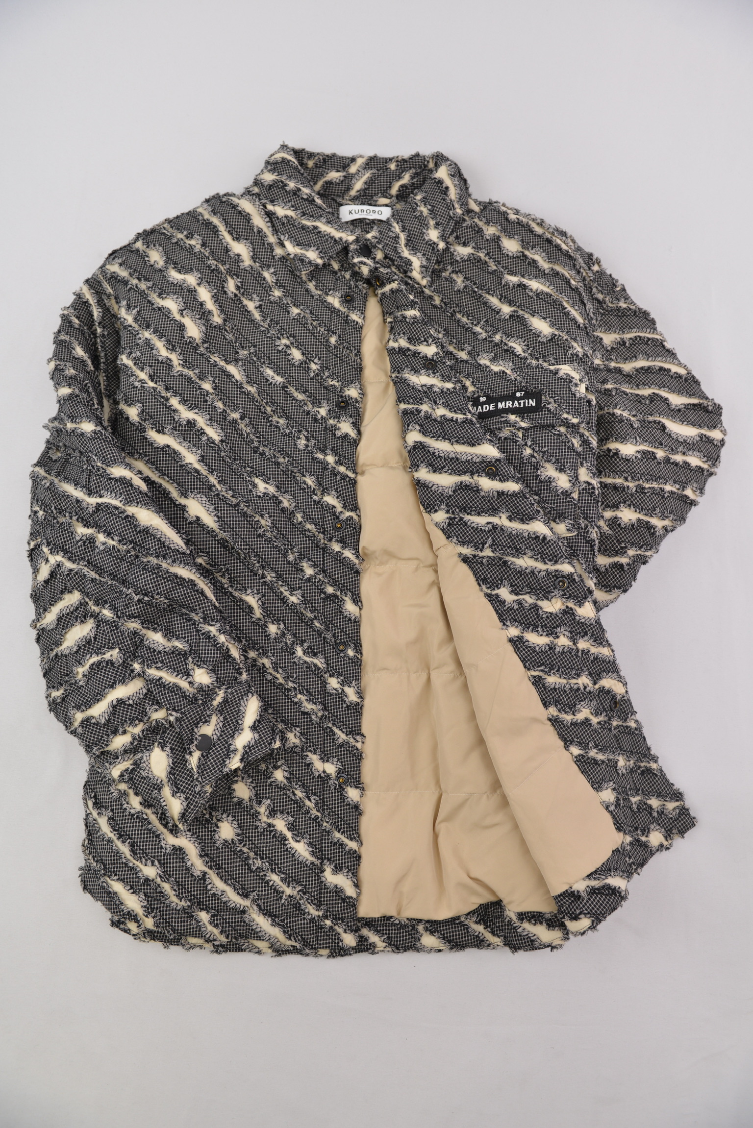 KURORO チェックコンビネーションパフジャケット サイズ: XL