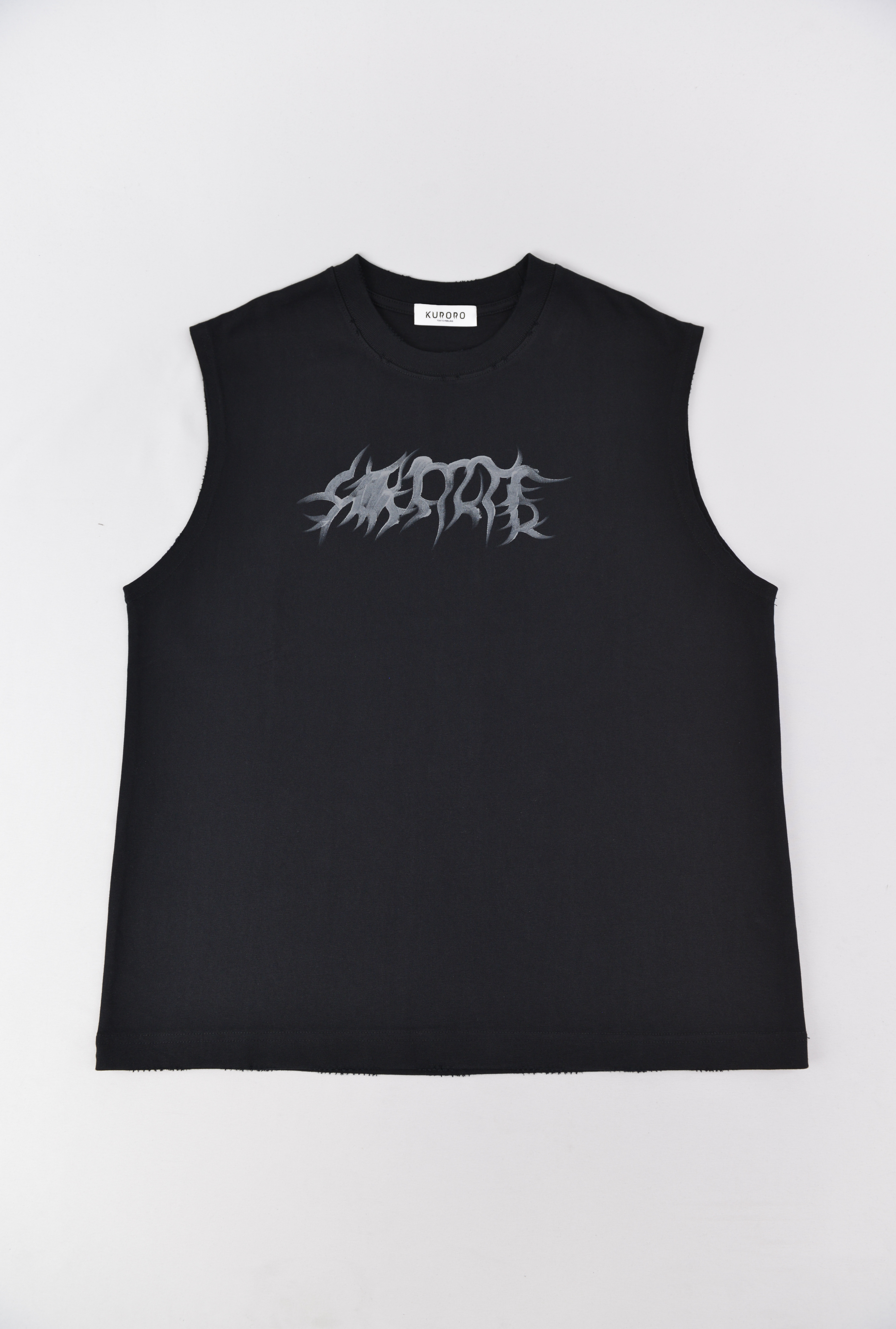 スラッシュグラフィック ノースリーブT（ブラック）