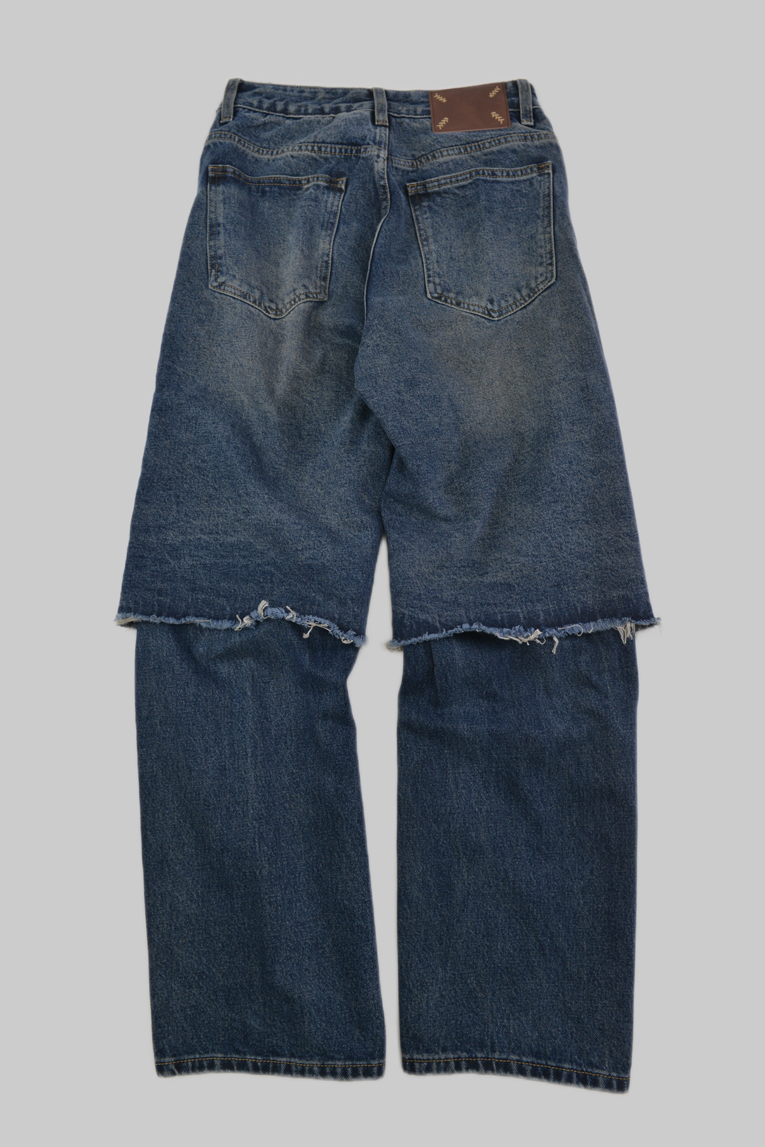 Destroyed Layered Denim Pants / デストロイレイヤードデニムパンツ サイズ: S