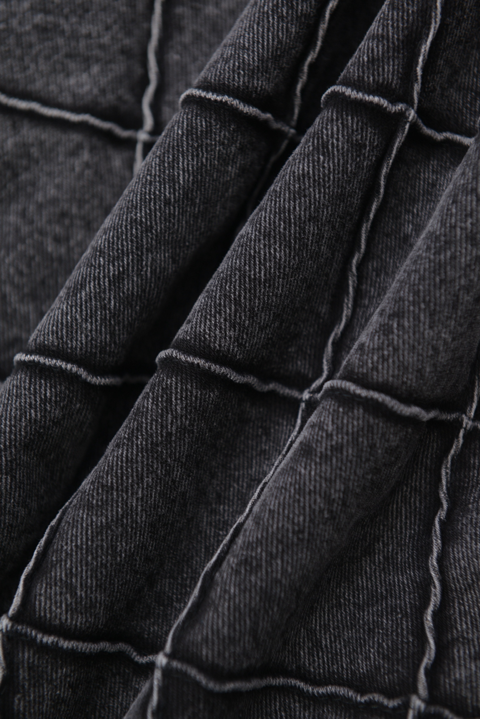 KURORO Quilted Denim Down Shirt Jacket（キルティングデニムダウンシャツジャケット）Vintage Black（ヴィンテージブラック） サイズ: M