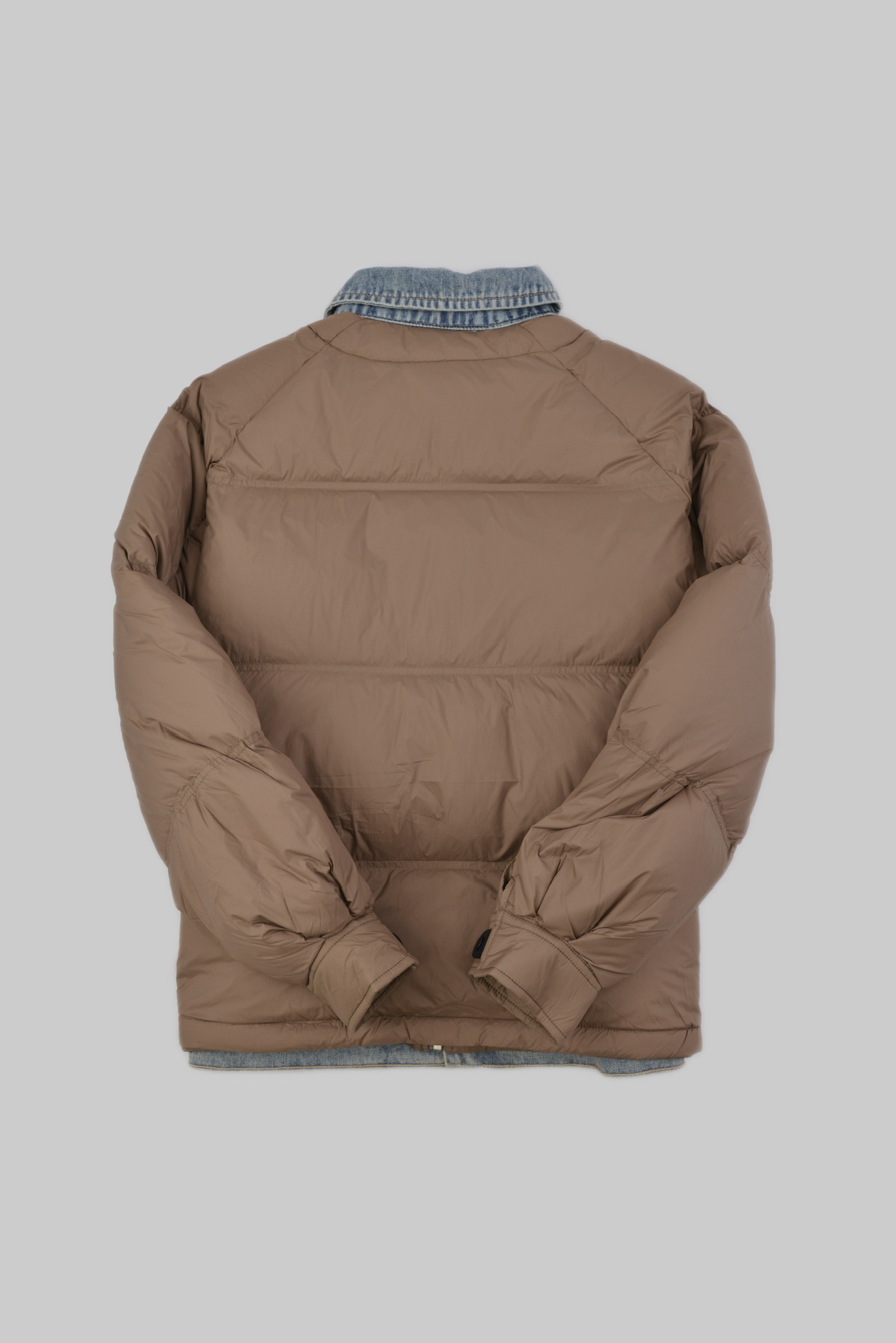 KURORO HYBRID DENIM DOWN JACKET – INDIGO BROWN ハイブリッド デニムダウンジャケット / インディゴブラウン サイズ: M