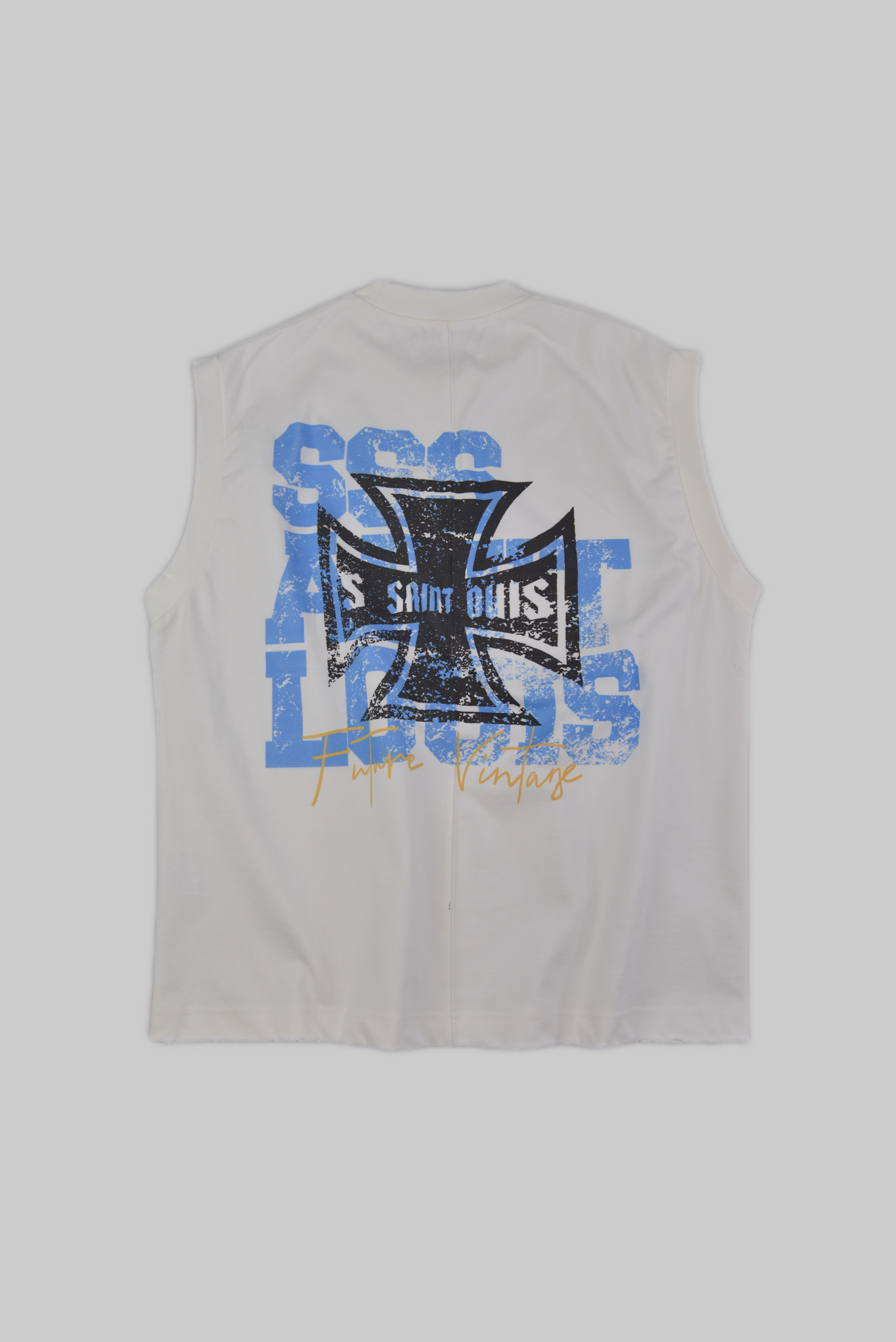 KURORO セイントクロス ヴィンテージグラフィック ノースリーブT　ホワイト サイズ: M