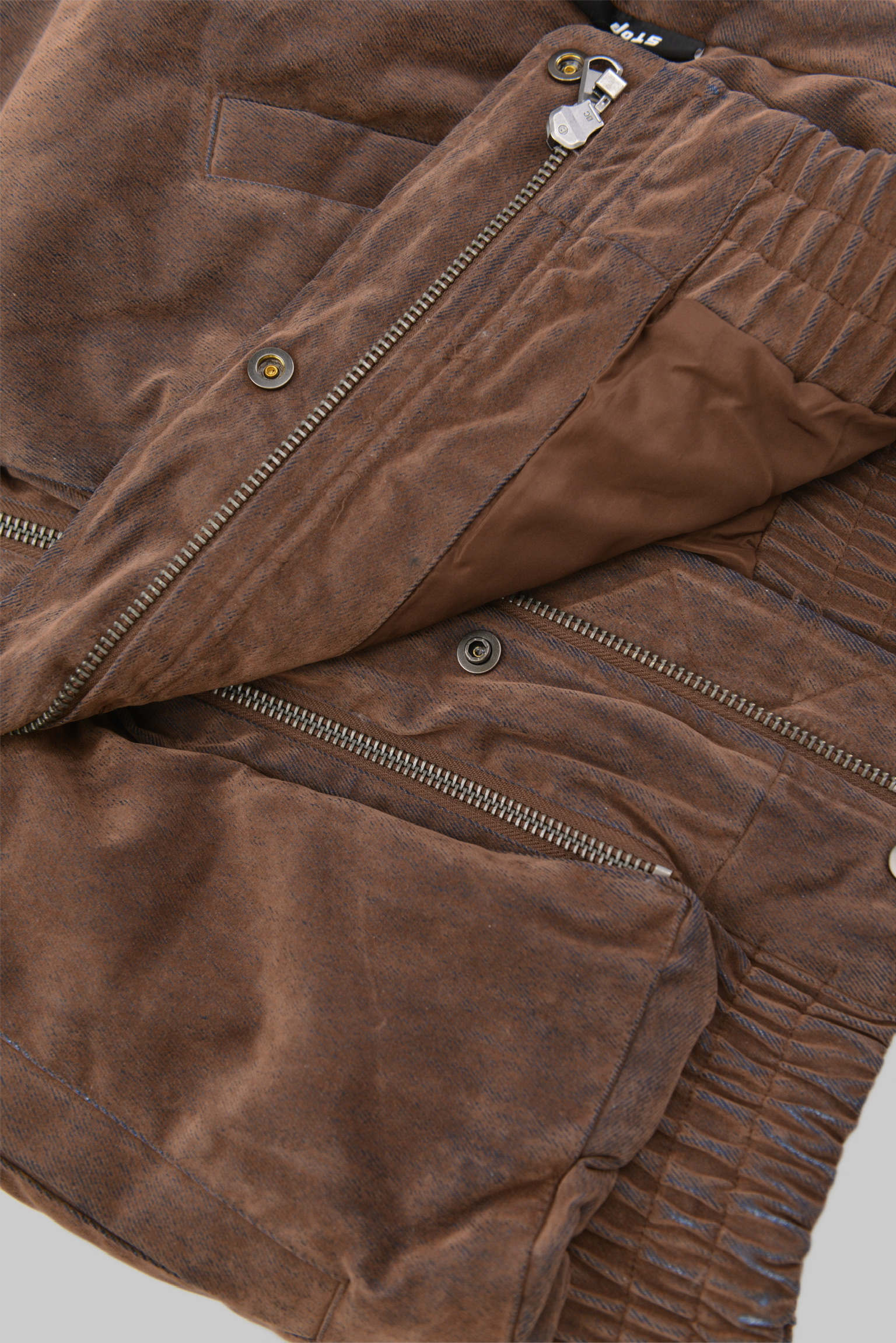 KURORO Vintage Wash Denim Flight Jacket / ヴィンテージウォッシュ デニムフライトジャケット　ウォッシュブラウン サイズ: M