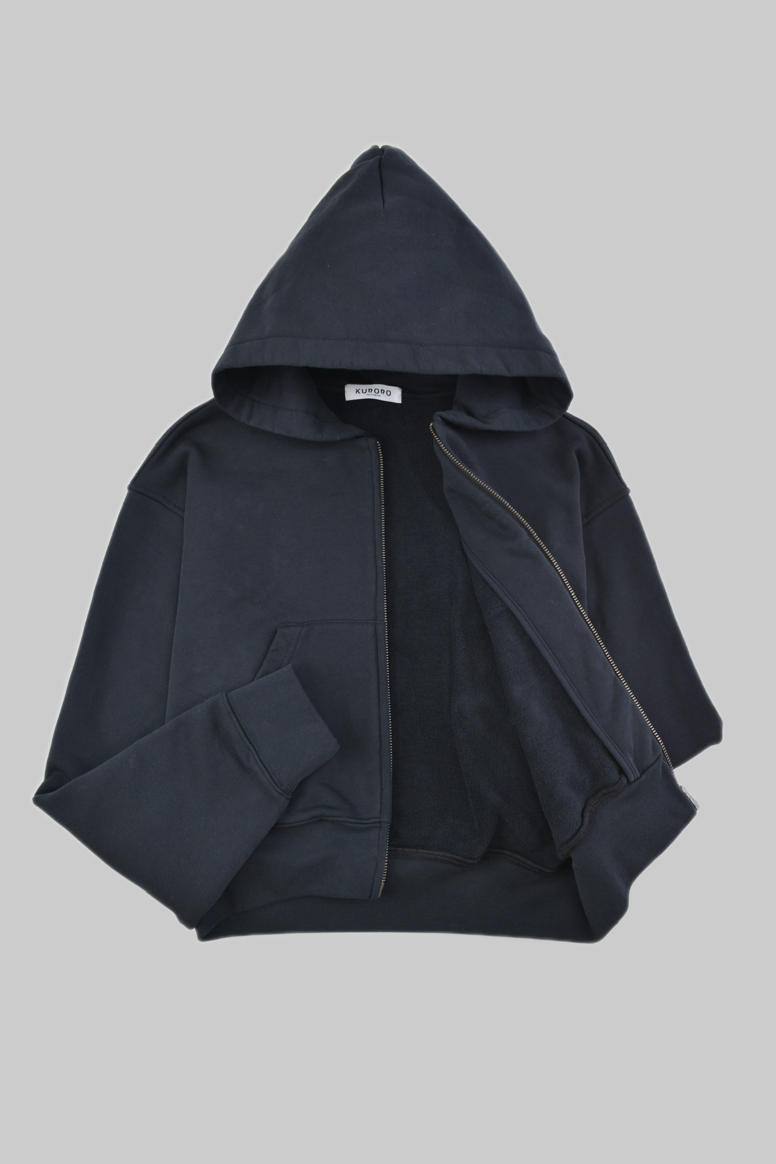 KURORO Minimal Cropped Zip Hoodie（ミニマル クロップド ジップ フーディ サイズ: S