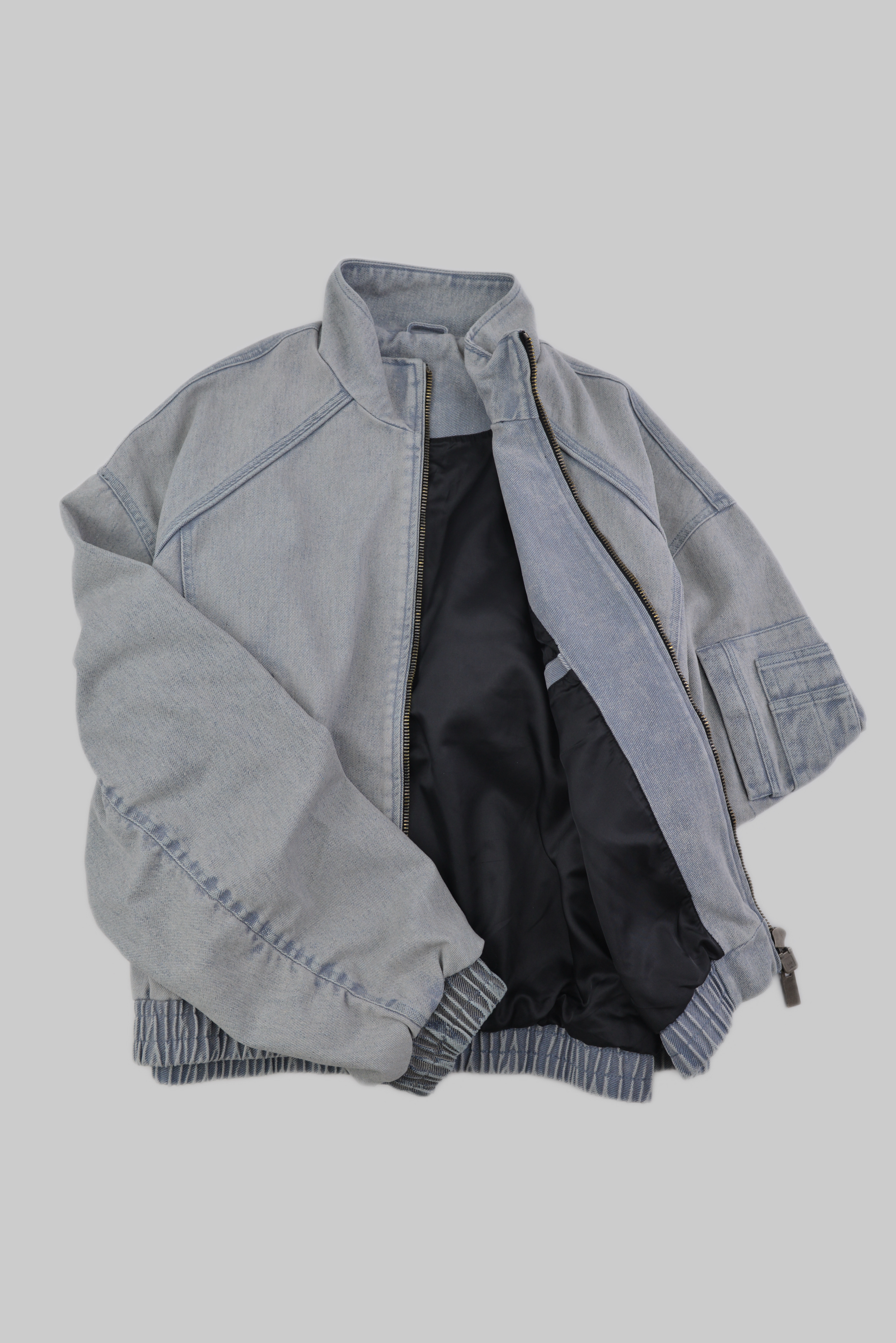 Padded Denim Track Jacket / Light Blue サイズ: M