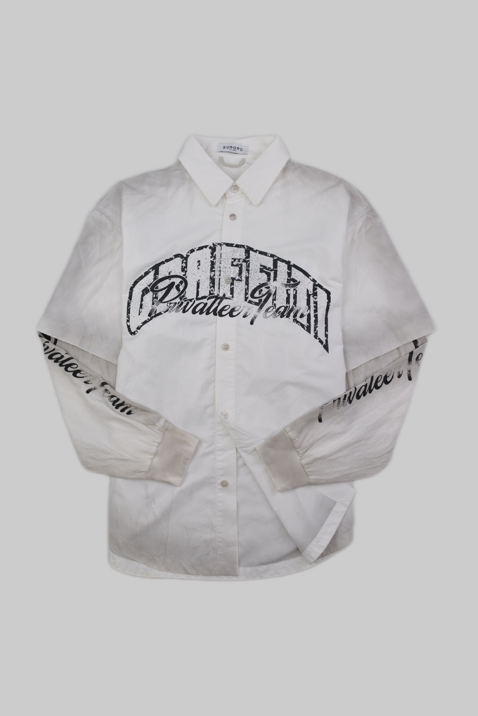 Vintage Layered Script Shirt （ヴィンテージ レイヤード スクリプト シャツ) Vintage White