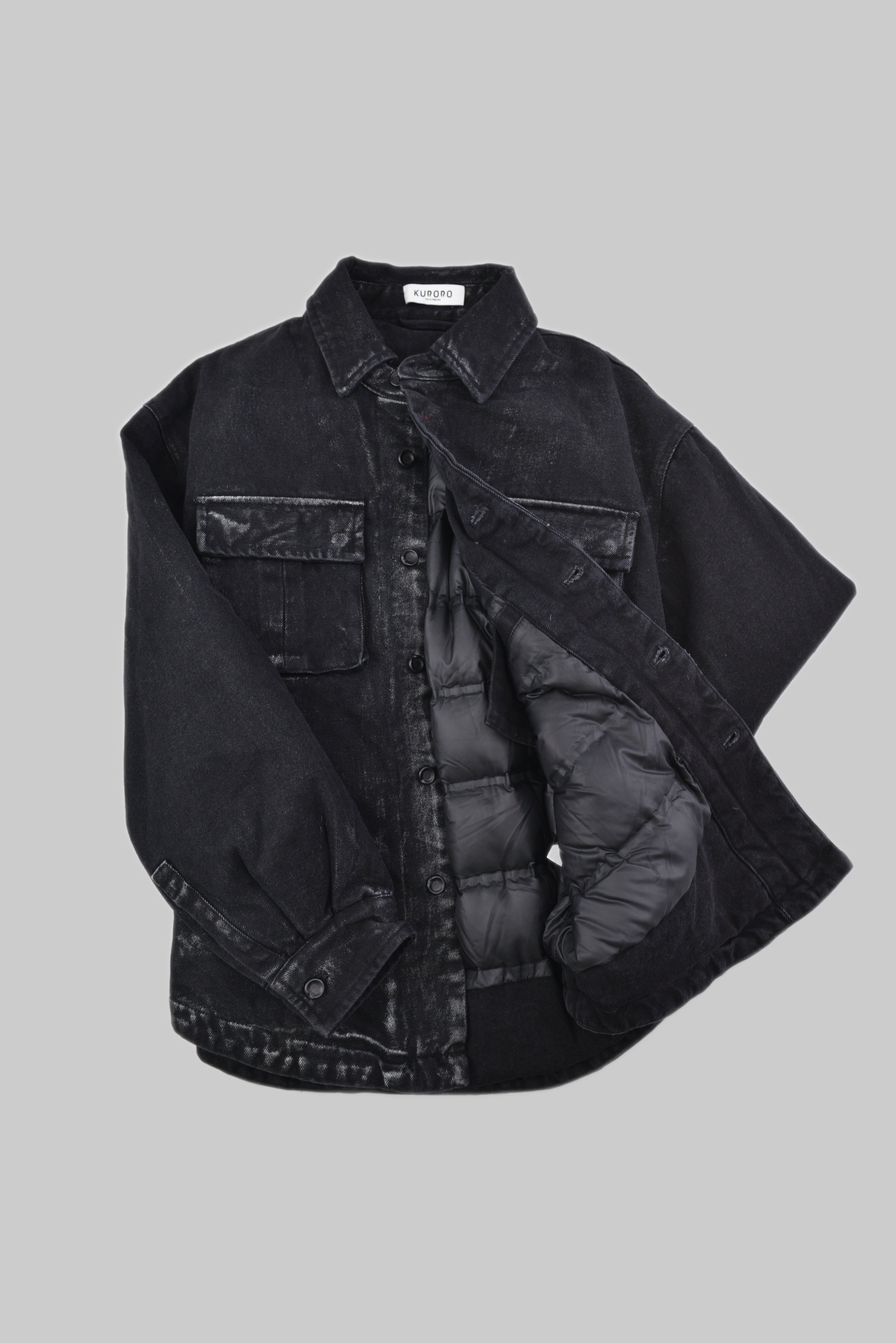 Blackout Padded Denim Jacket サイズ: M