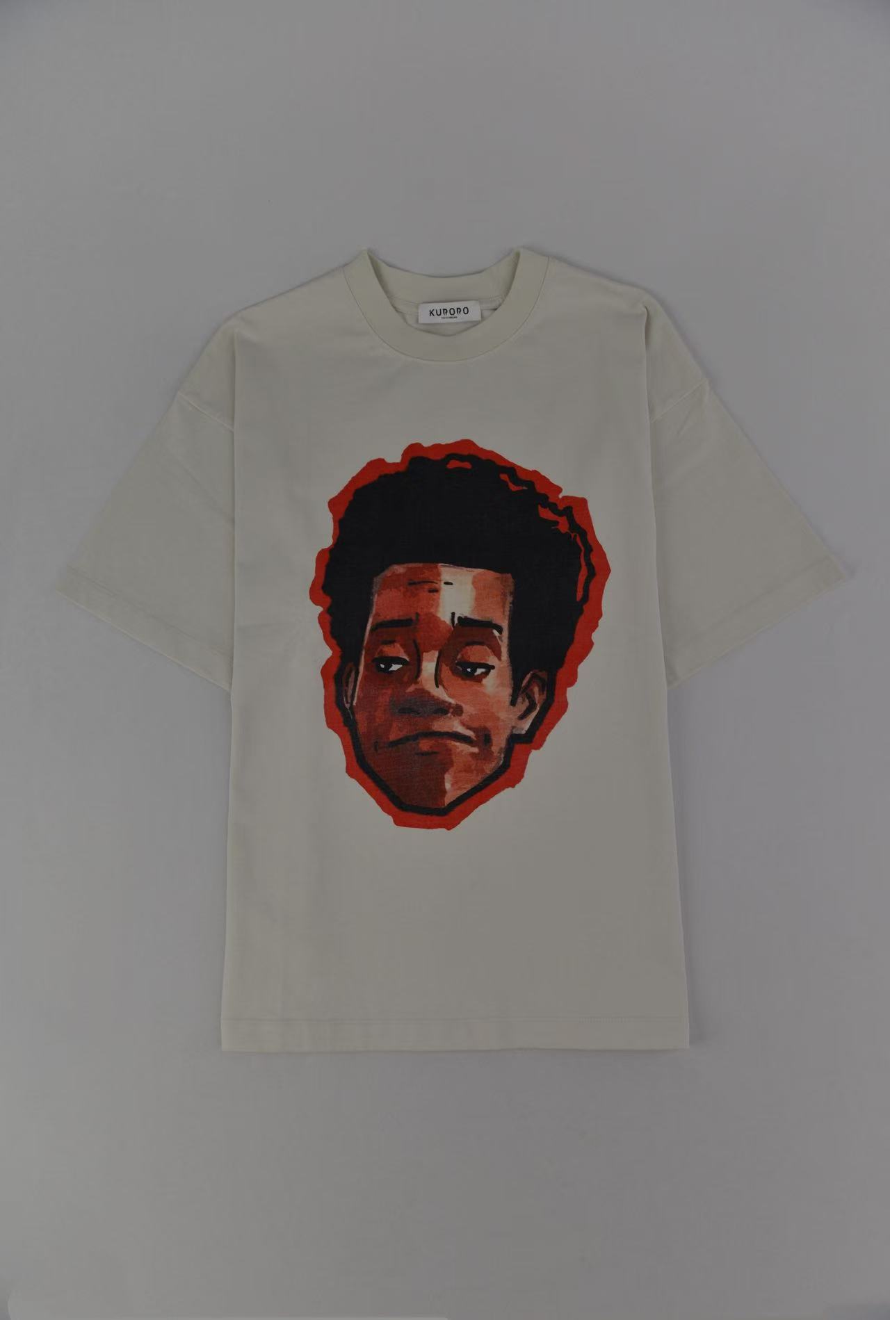 Afro Face グラフィックTシャツ / アイボリー