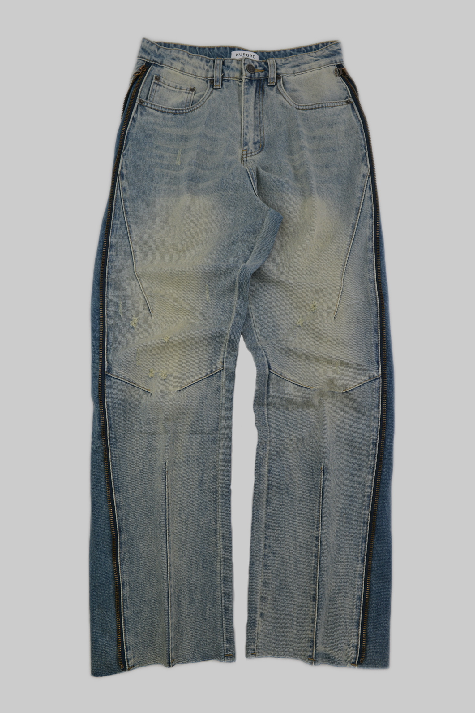 ヴィンテージウォッシュ サイドジップ デニムパンツ / Vintage Wash Side Zip Denim Pants