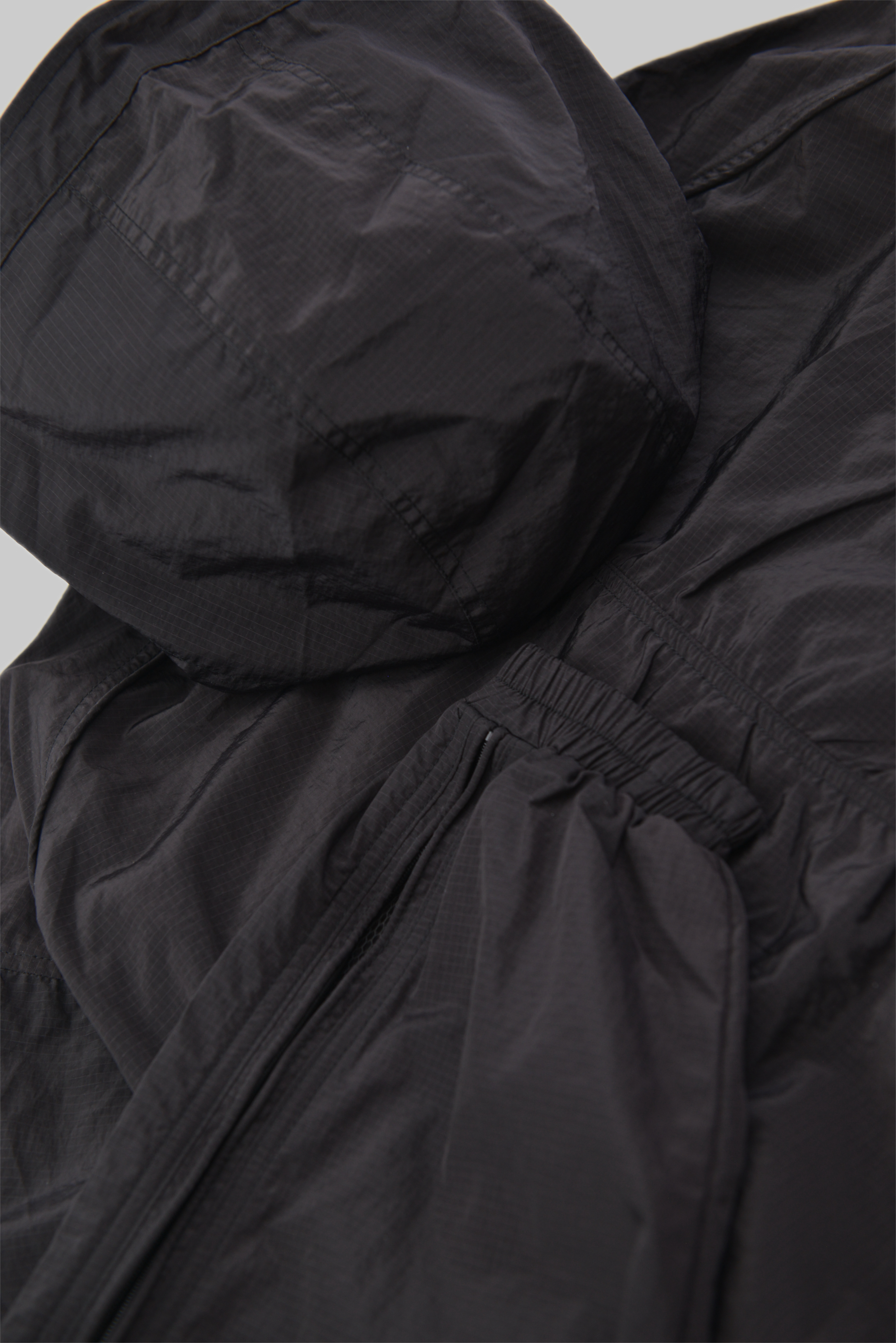 シースルースリーブ ジップフーディ サイズ: M