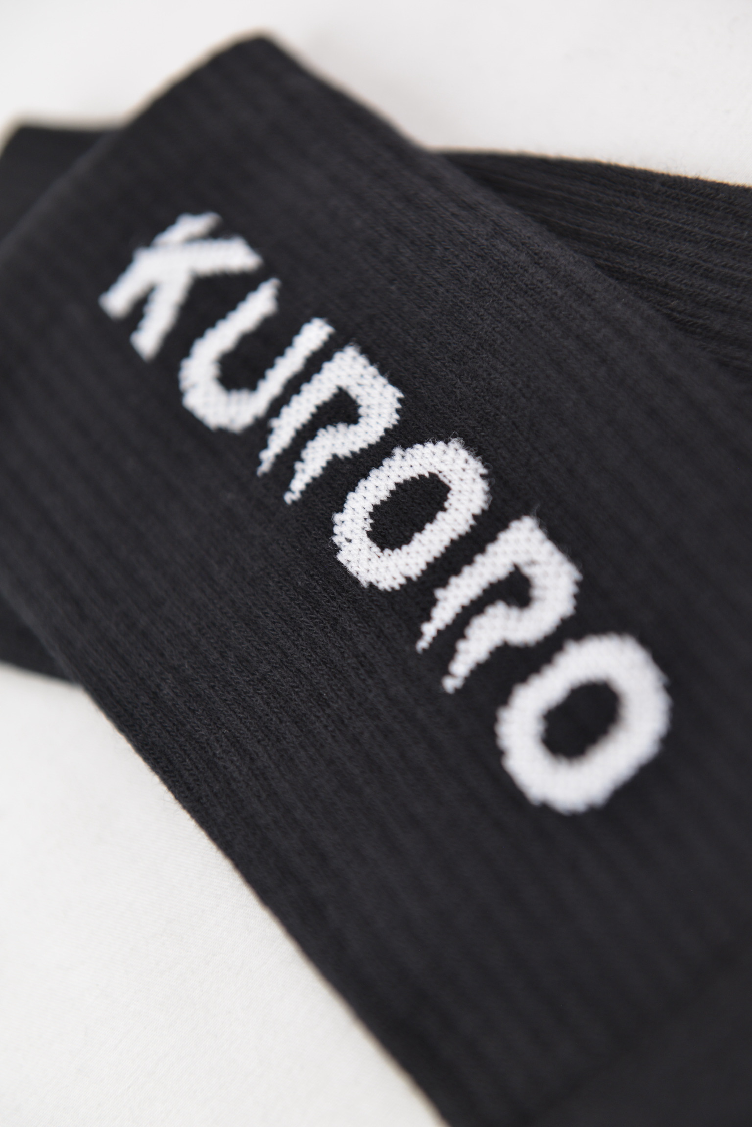 KURORO ロゴクルーソックス（ブラック）