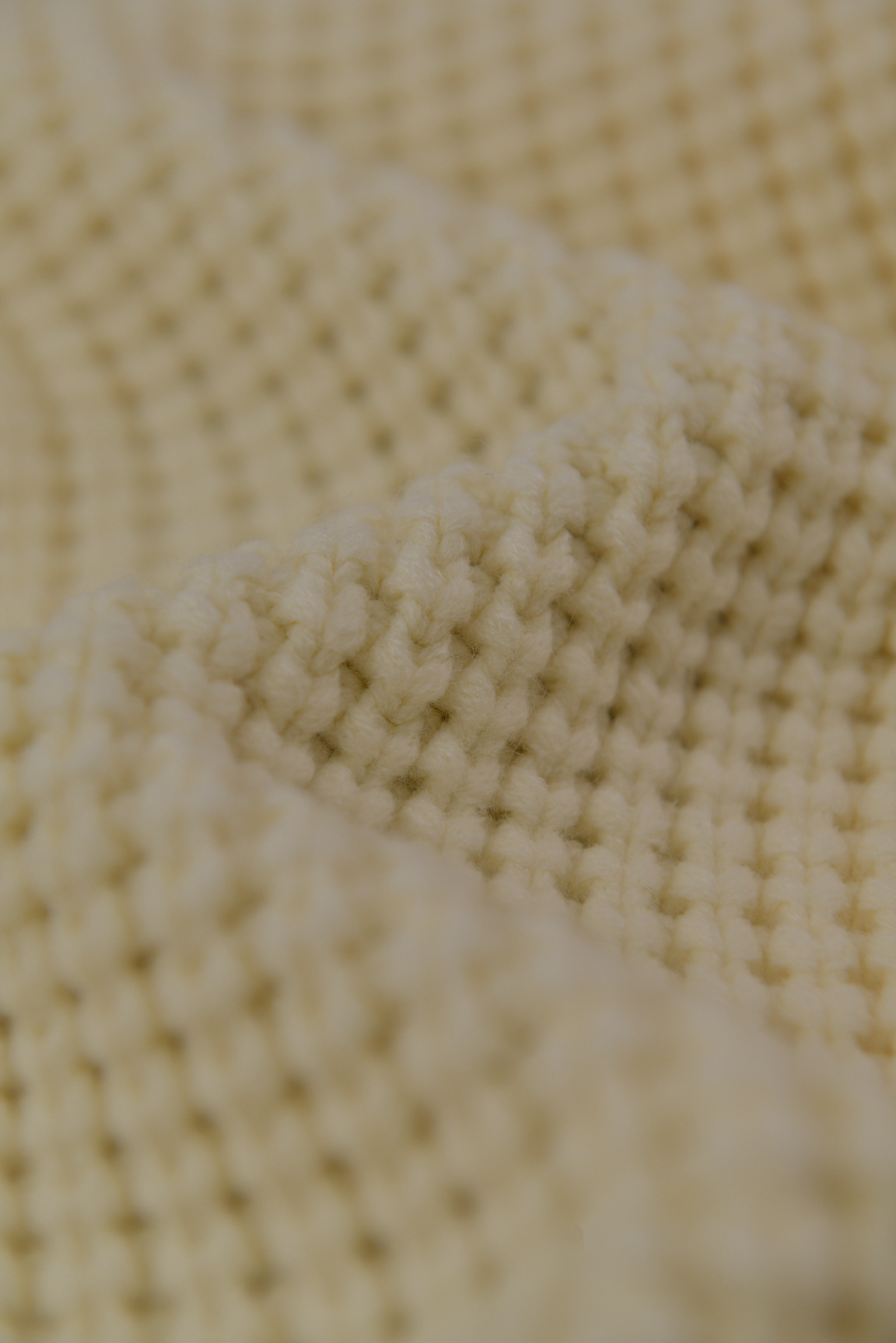 KURORO HEAVY WAFFLE HIGH-NECK KNIT / （ヘビー ワッフル ハイネック ニット） Ivory サイズ: L