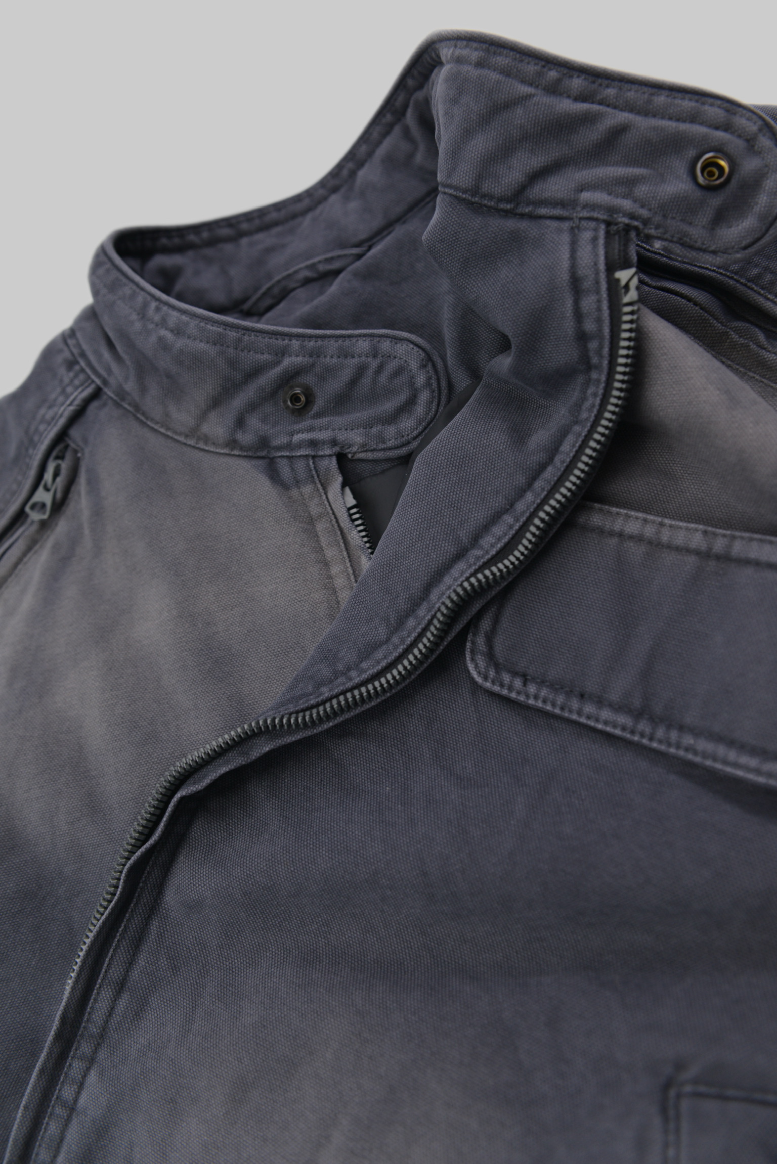 ヴィンテージウォッシュ スタンドカラーパデッドジャケット サイズ: M