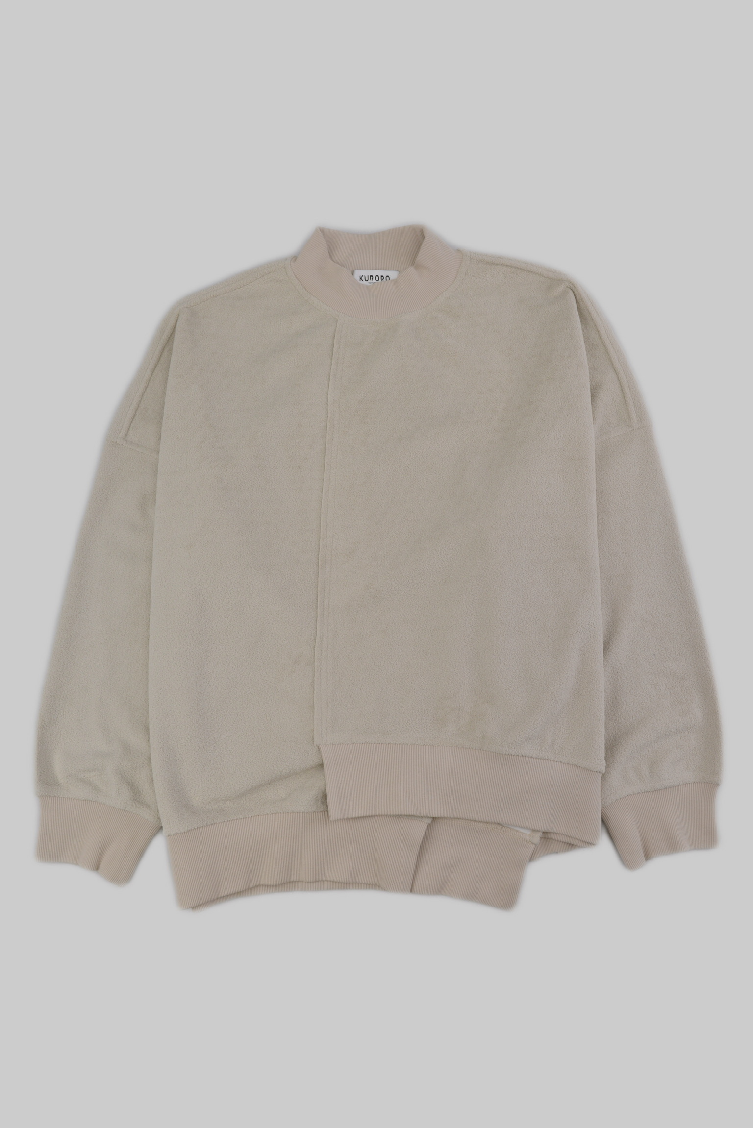 KURORO Double Layer Fleece Sweat / ダブルレイヤーフリーススウェット　ベージュ
