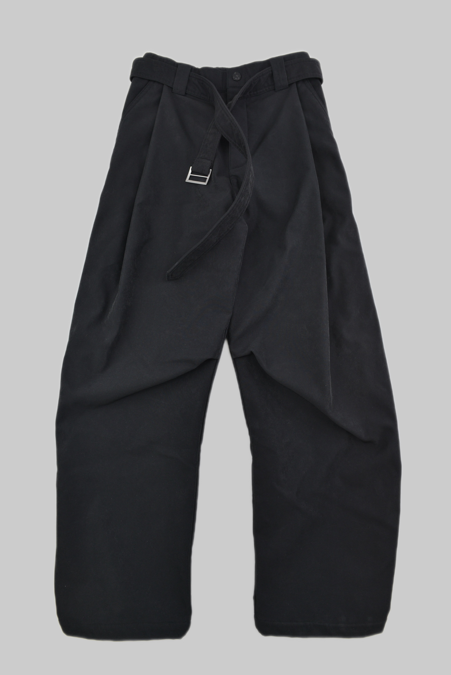 KURORO ボンディング フリース ワイドテックパンツ ブラック