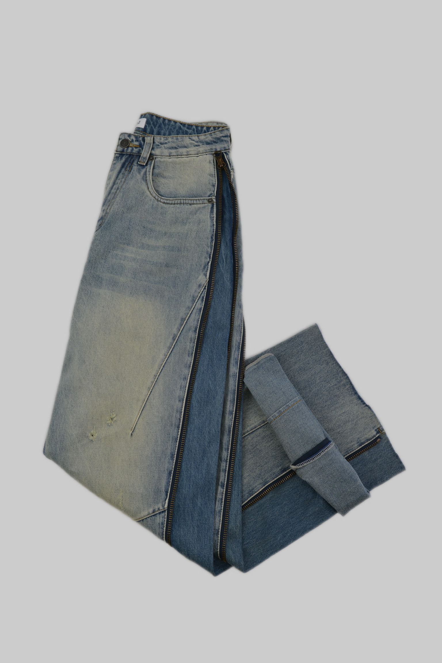 ヴィンテージウォッシュ サイドジップ デニムパンツ / Vintage Wash Side Zip Denim Pants サイズ: M