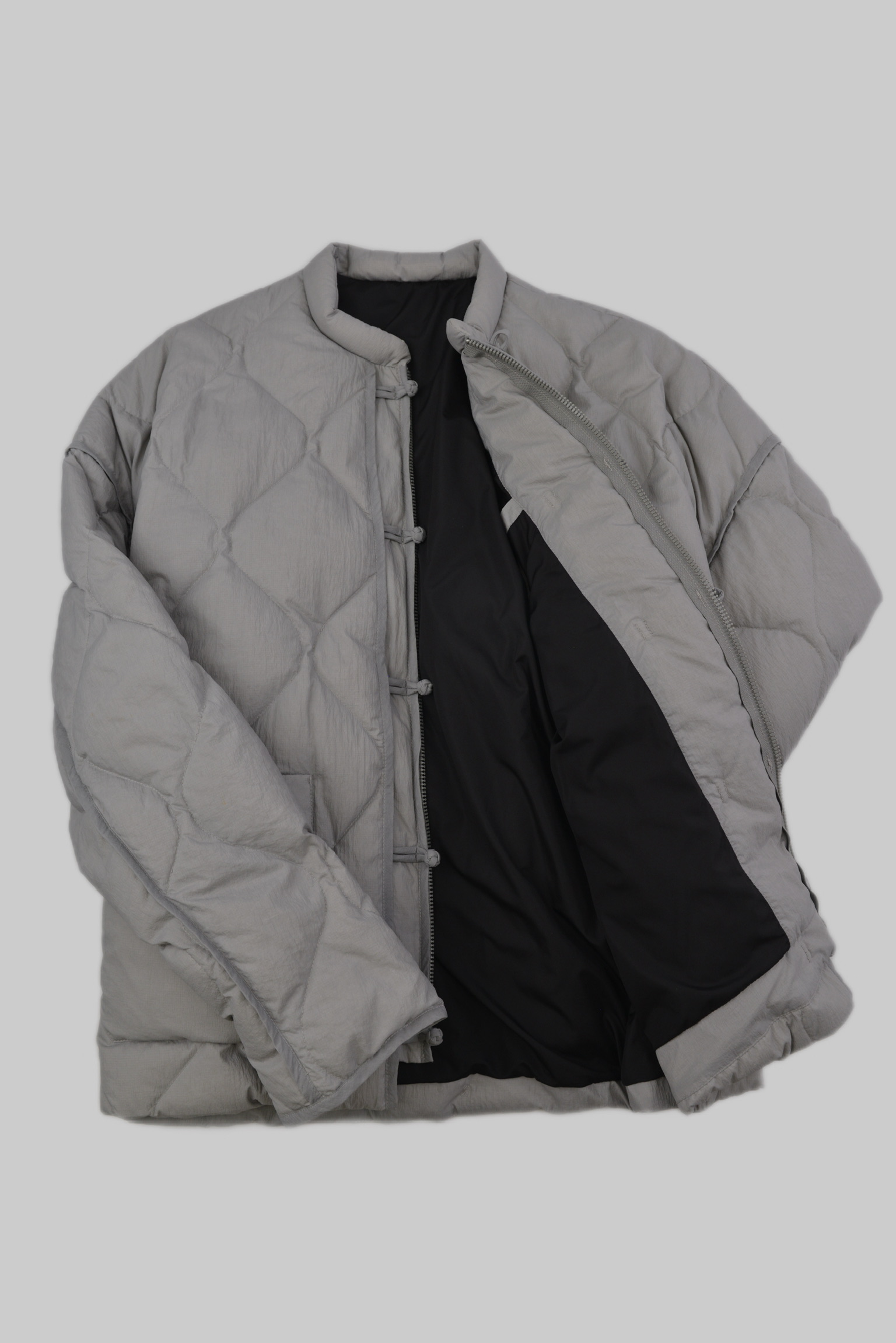 KURORO Quilted Chinese Button Down Jacket / キルティングチャイナボタンダウンジャケット サイズ: L