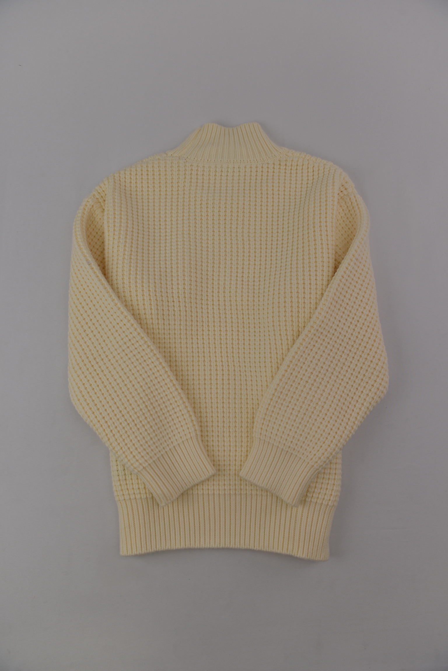 KURORO HEAVY WAFFLE HIGH-NECK KNIT / （ヘビー ワッフル ハイネック ニット） Ivory サイズ: L