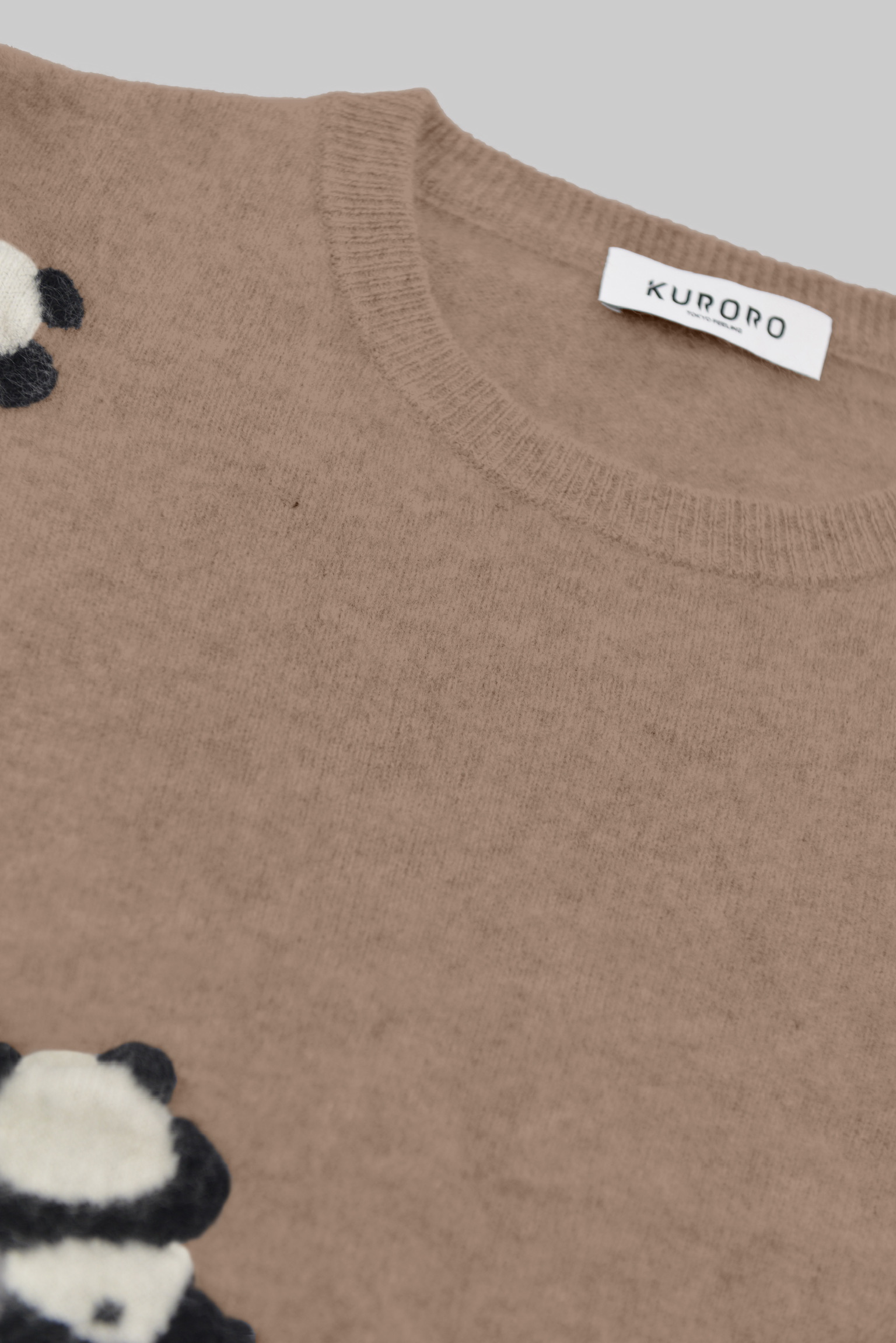 KURORO Fluffy Panda Knit Sweater / フラッフィーパンダニットセーター　モカブラウン