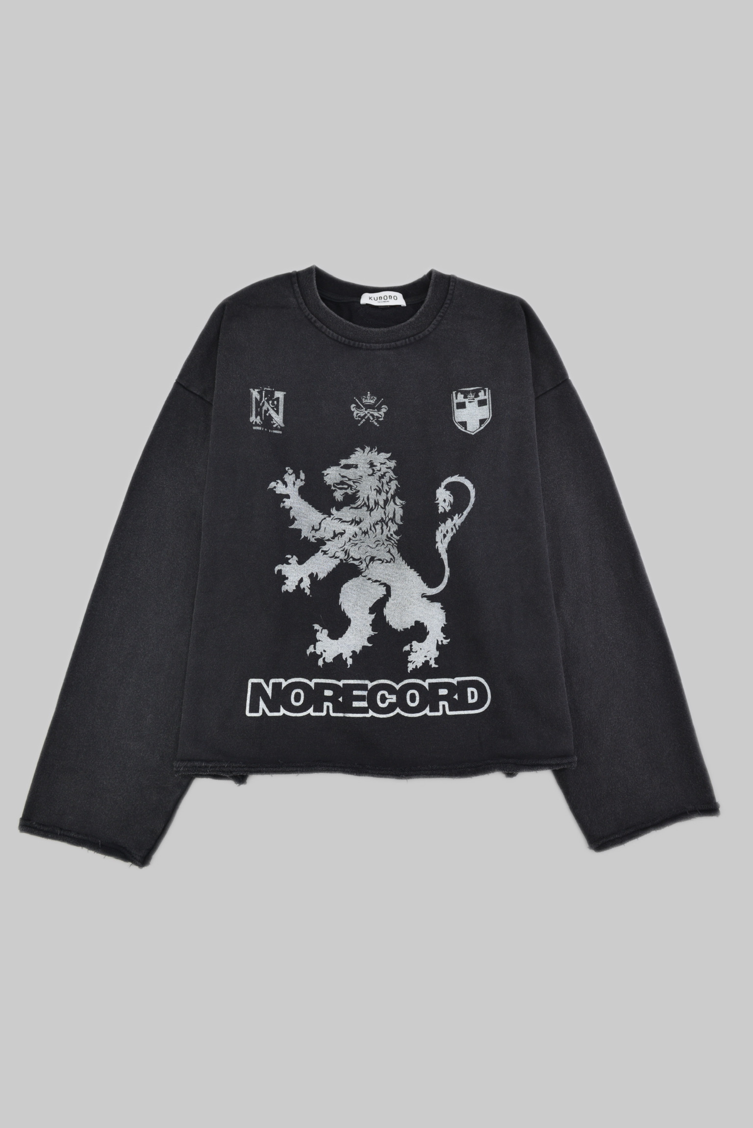 KURORO Heraldic Lion Crew Sweat  （クロロ ヘラルディック ライオン クルースウェット）　Black サイズ: M