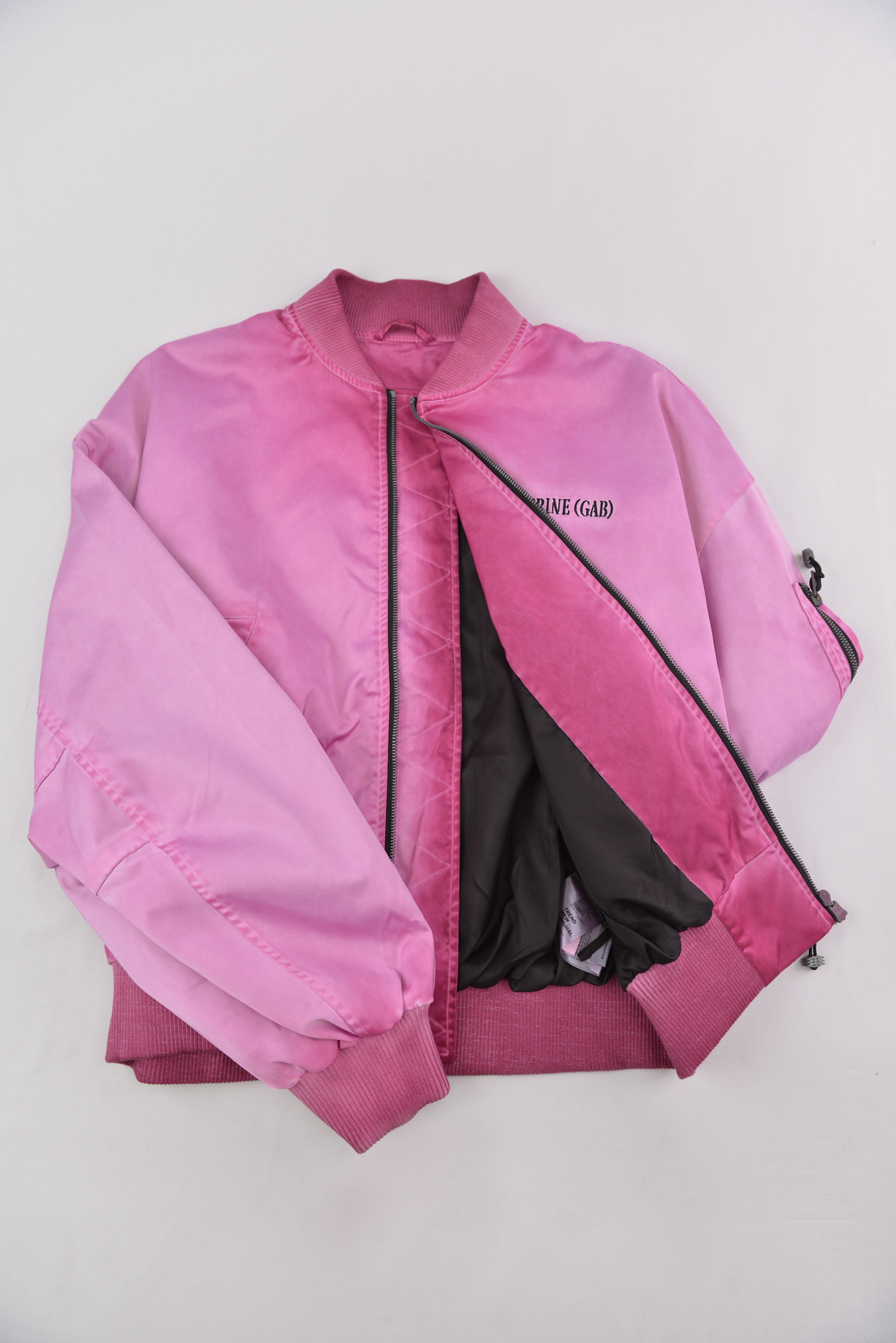 GABSERINE グラデーションピンク MA-1 Bomber Jacket サイズ: M