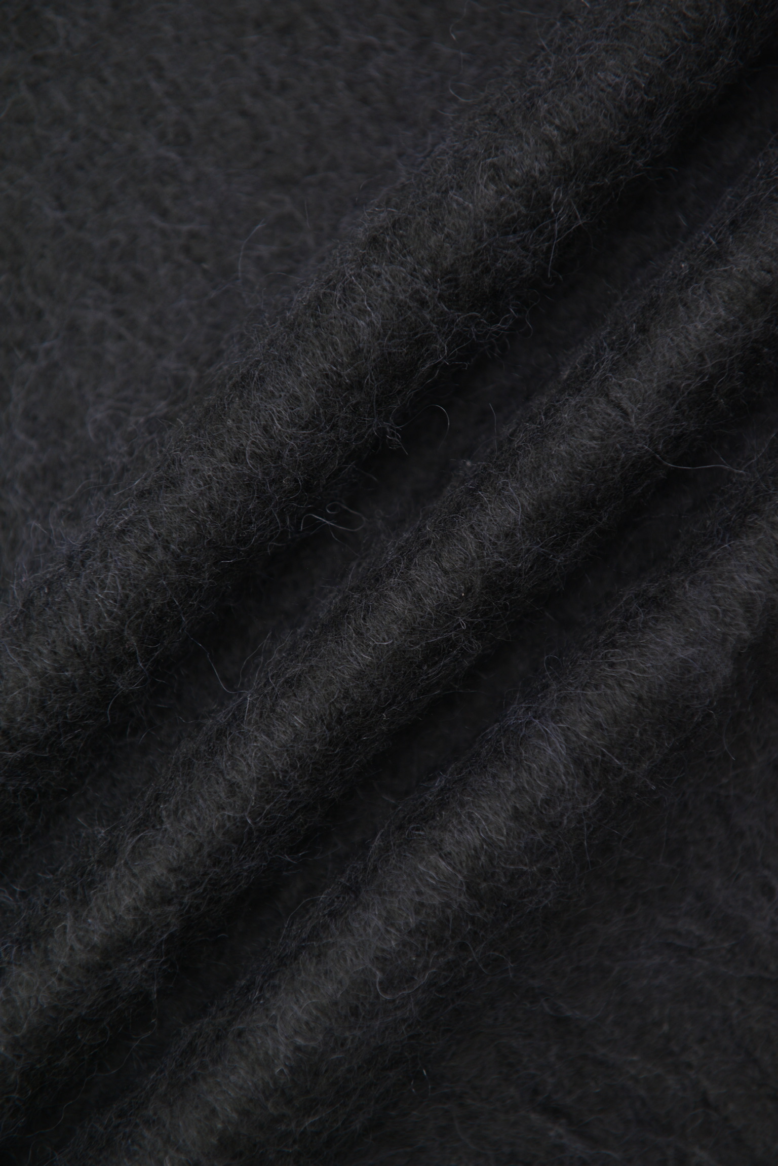 ブラック モヘアライク ジップアップフーディ サイズ: M