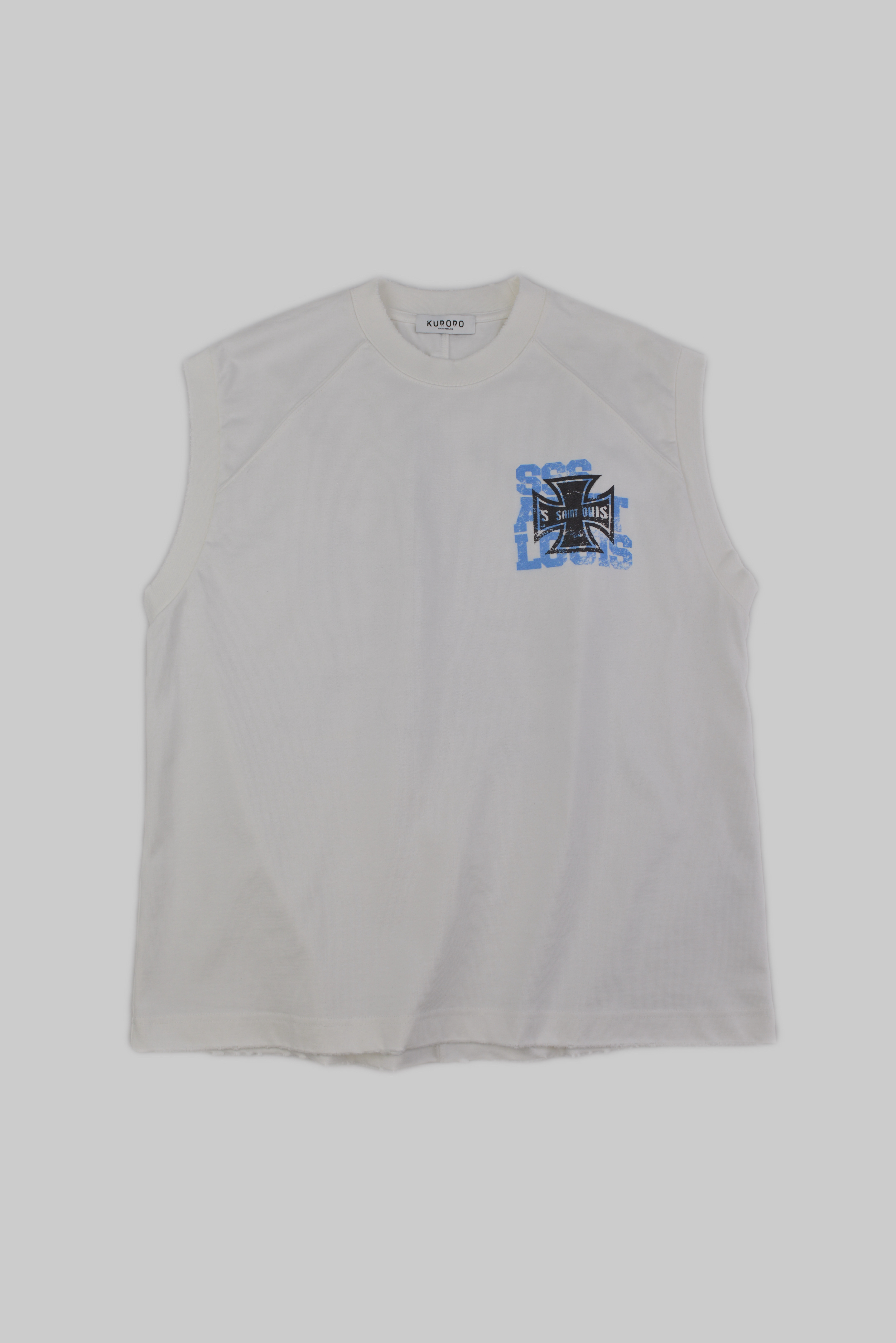 KURORO セイントクロス ヴィンテージグラフィック ノースリーブT　ホワイト サイズ: M