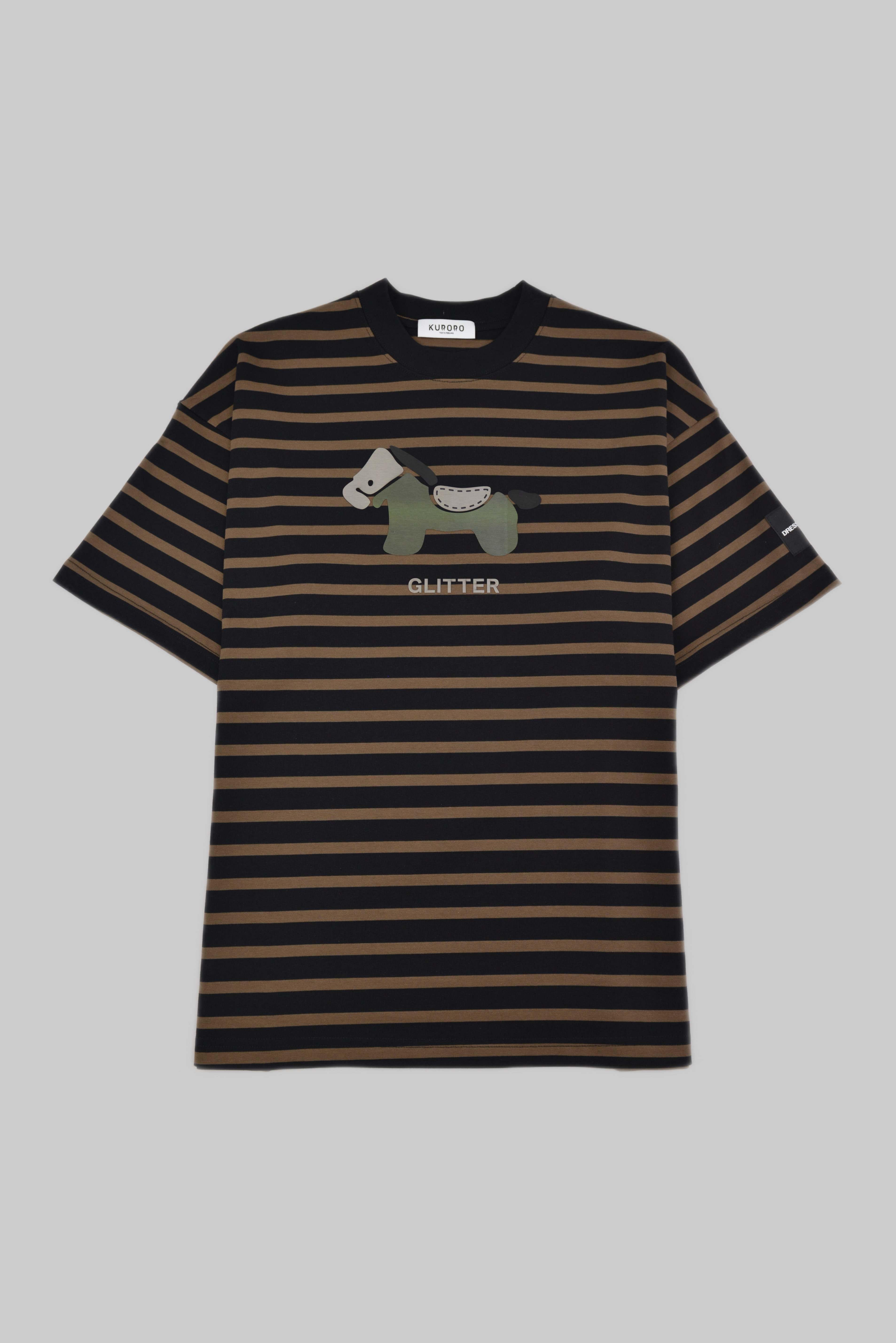 ロイヤルホースボーダーTシャツ  ヴィンテージブラウン サイズ: S