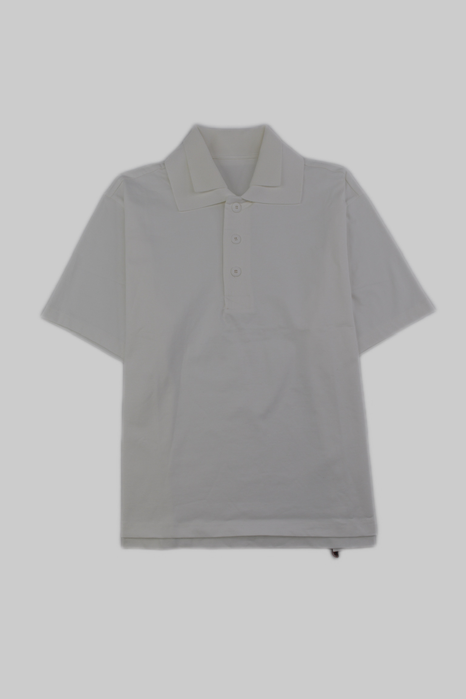 ミニマルルーズ ポロシャツ　アイボリーホワイト