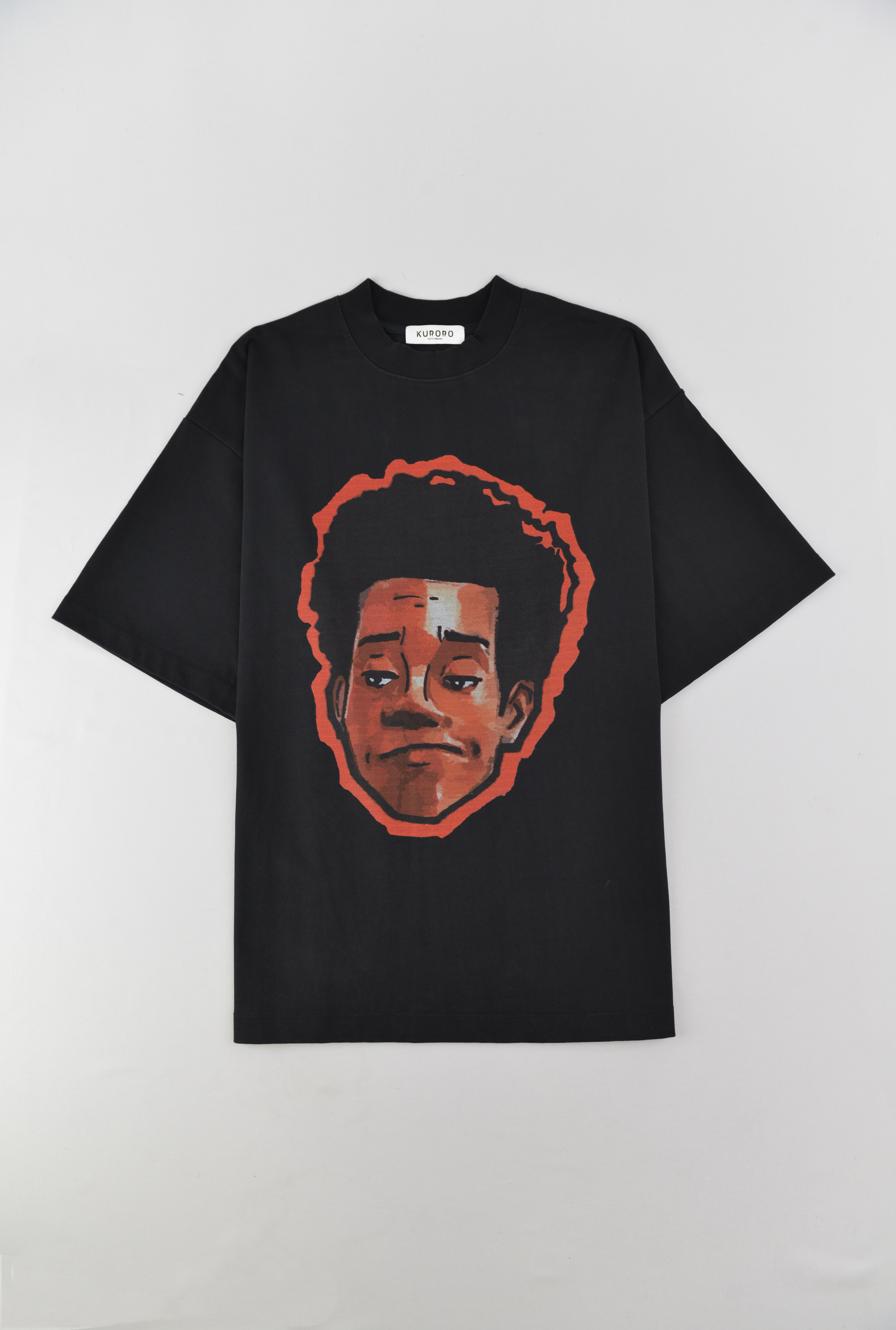 Afro Face グラフィックTシャツ / ブラック サイズ: XS