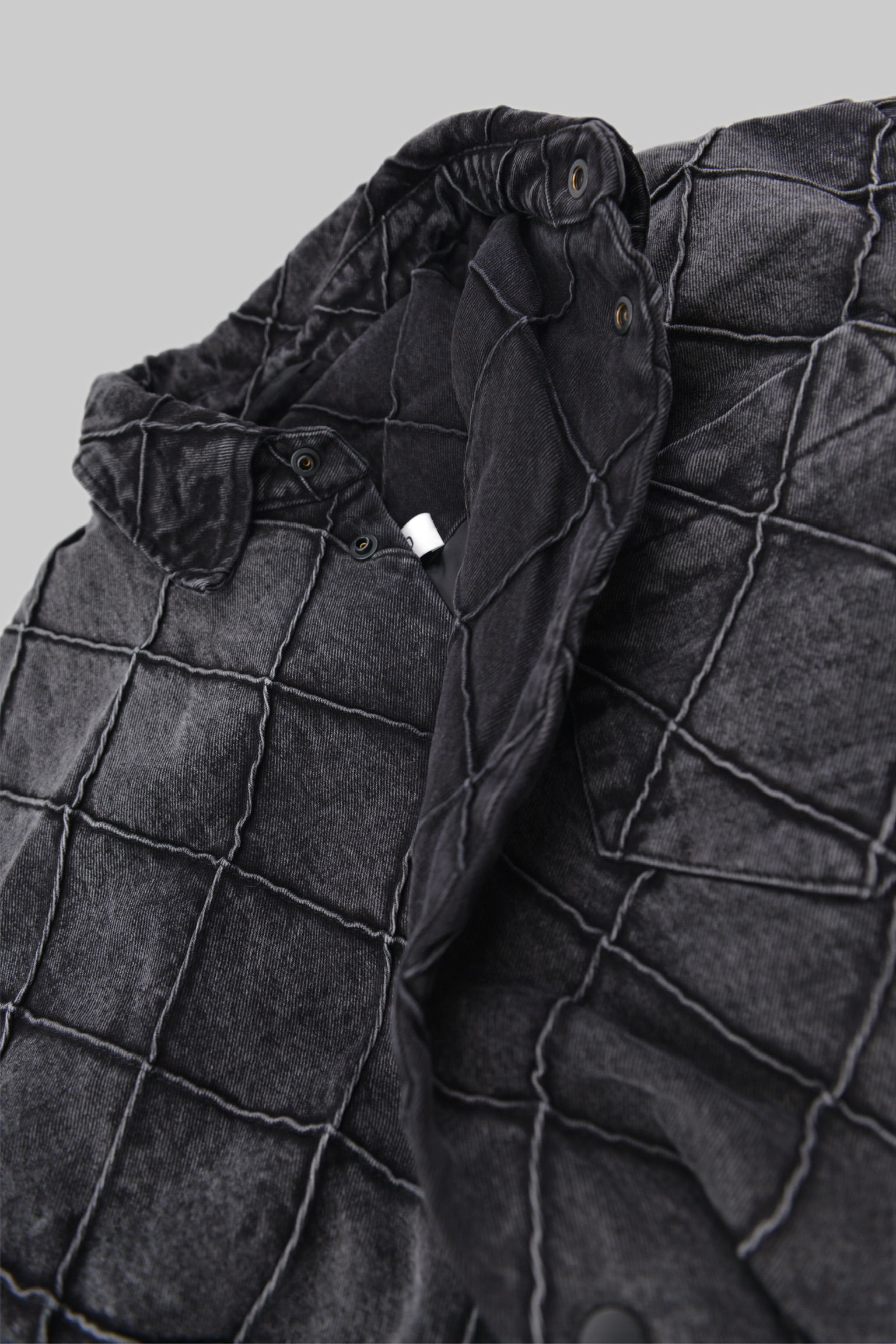 KURORO Quilted Denim Down Shirt Jacket（キルティングデニムダウンシャツジャケット）Vintage Black（ヴィンテージブラック） サイズ: M