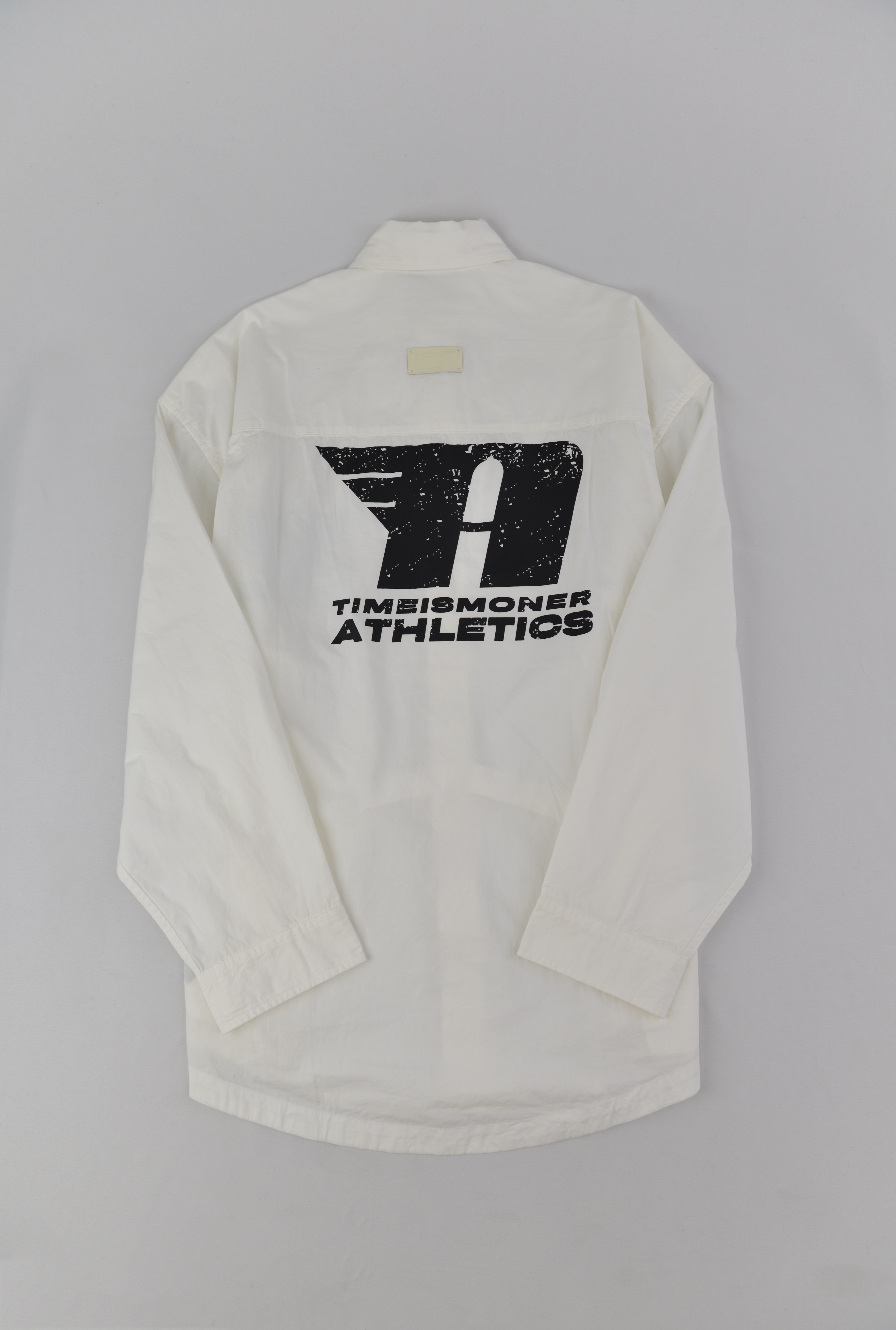 TIMEISMONEY ATHLETICS  ロゴプリントシャツ　ホワイト サイズ: S