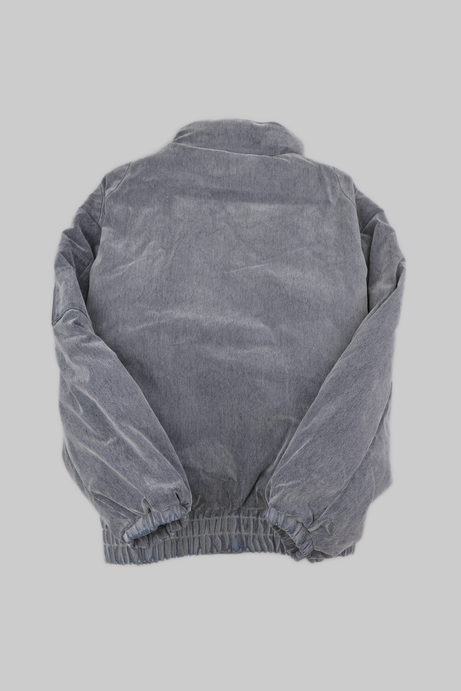 KURORO Vintage Wash Denim Flight Jacket / ヴィンテージウォッシュ デニムフライトジャケット　ヴィンテージブルー サイズ: 3XL