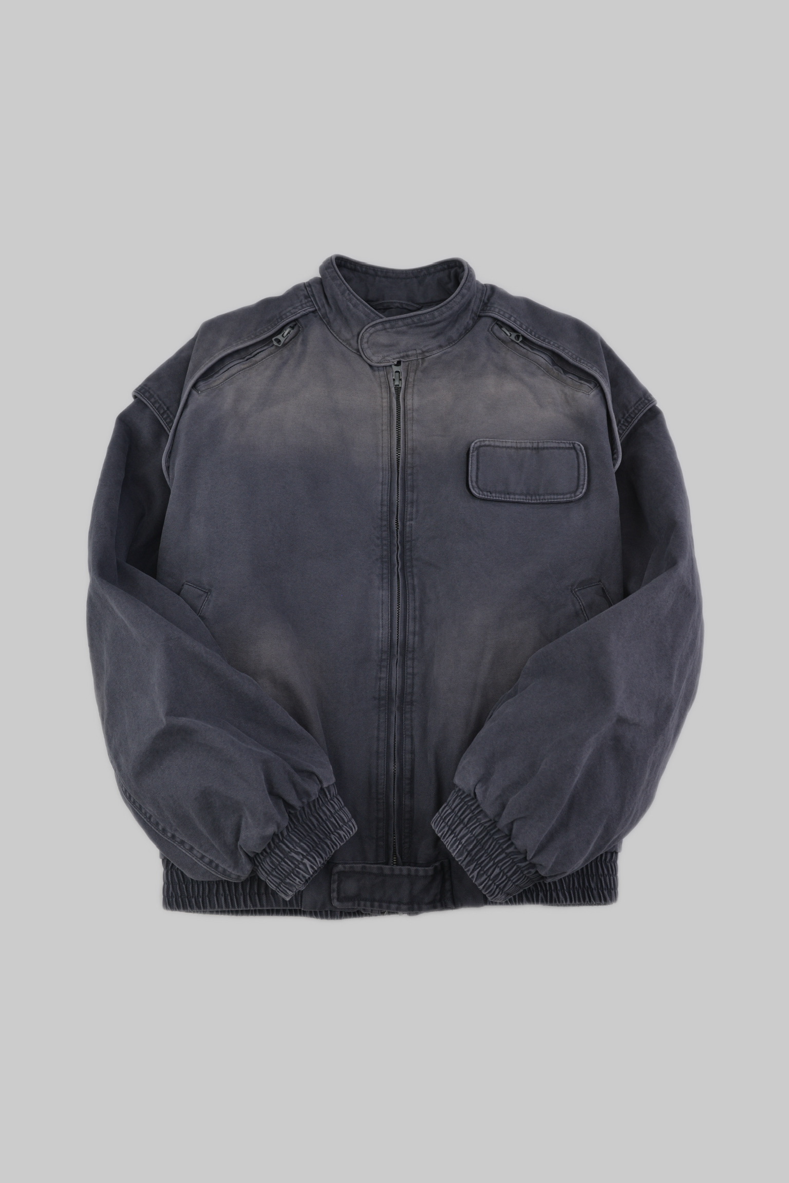 ヴィンテージウォッシュ スタンドカラーパデッドジャケット サイズ: M