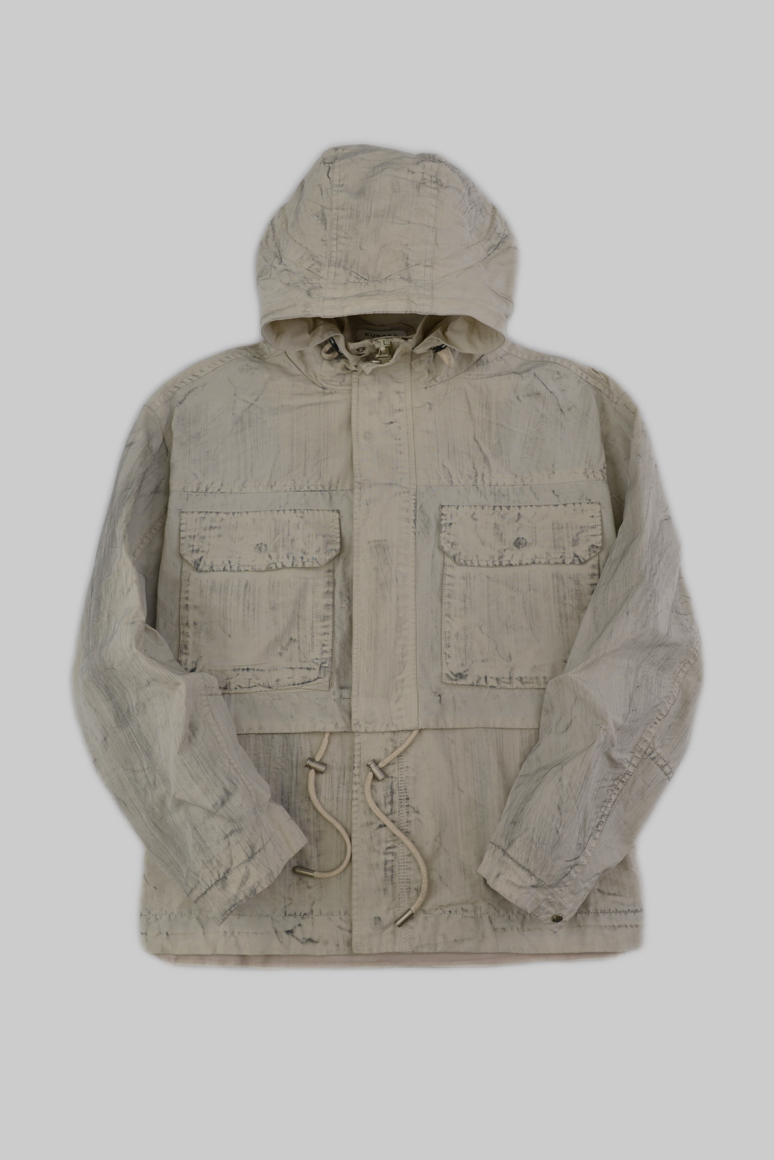 ウォッシュドライトグレーパーカジャケット