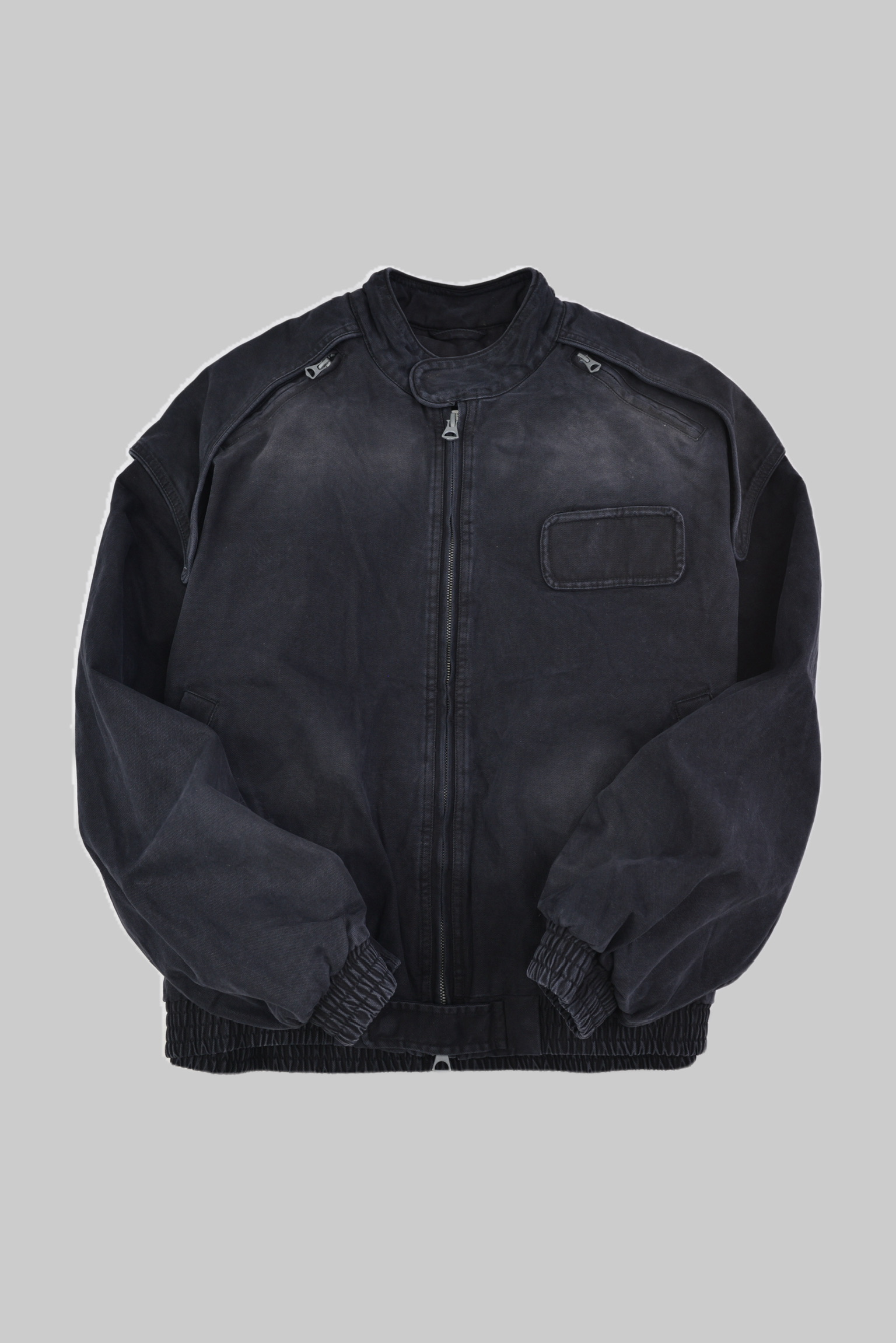 フェードブラック キルティングボンバージャケット