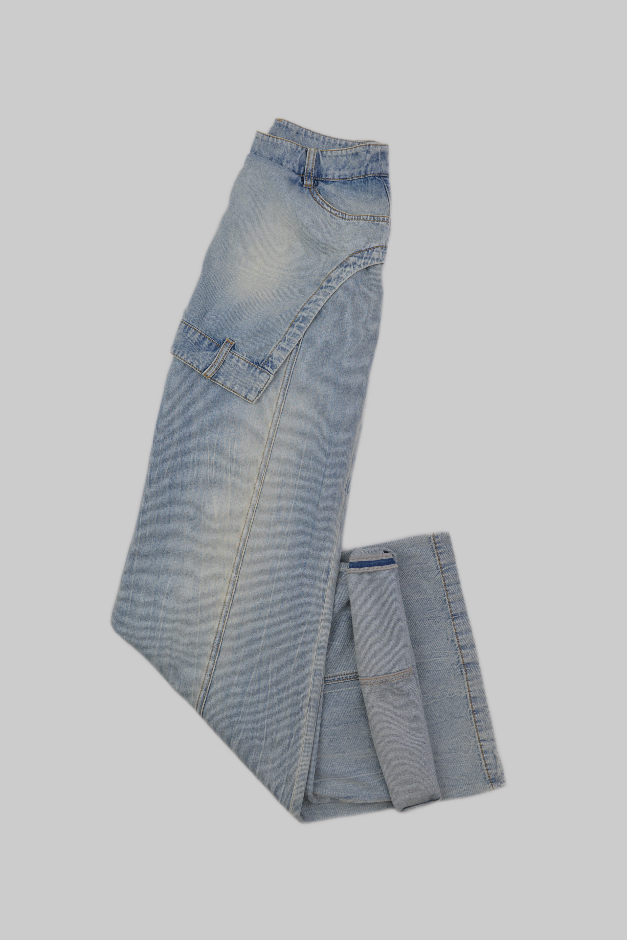 KURORO レディース レイヤードラップ ワイドデニムパンツ サイズ: S