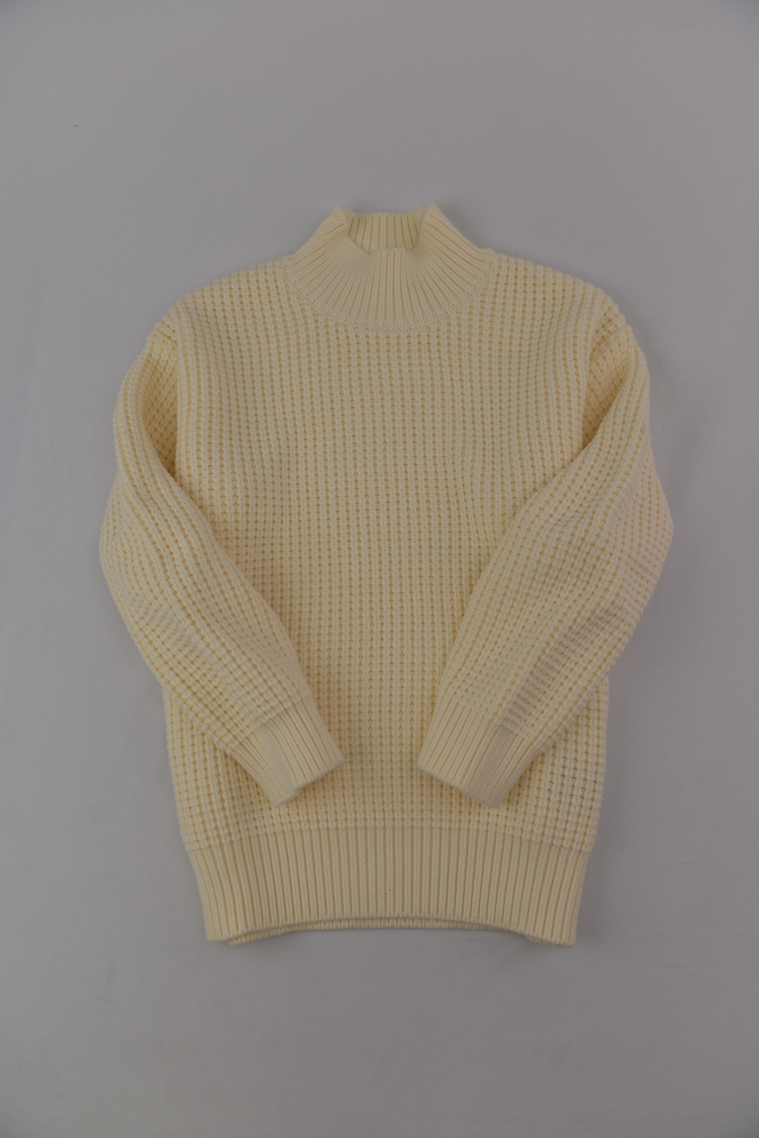 KURORO HEAVY WAFFLE HIGH-NECK KNIT / （ヘビー ワッフル ハイネック ニット） Ivory サイズ: L