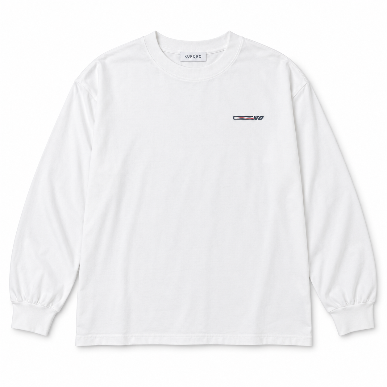 ウェーブライン バックプリントロングTシャツ　ホワイト サイズ: M