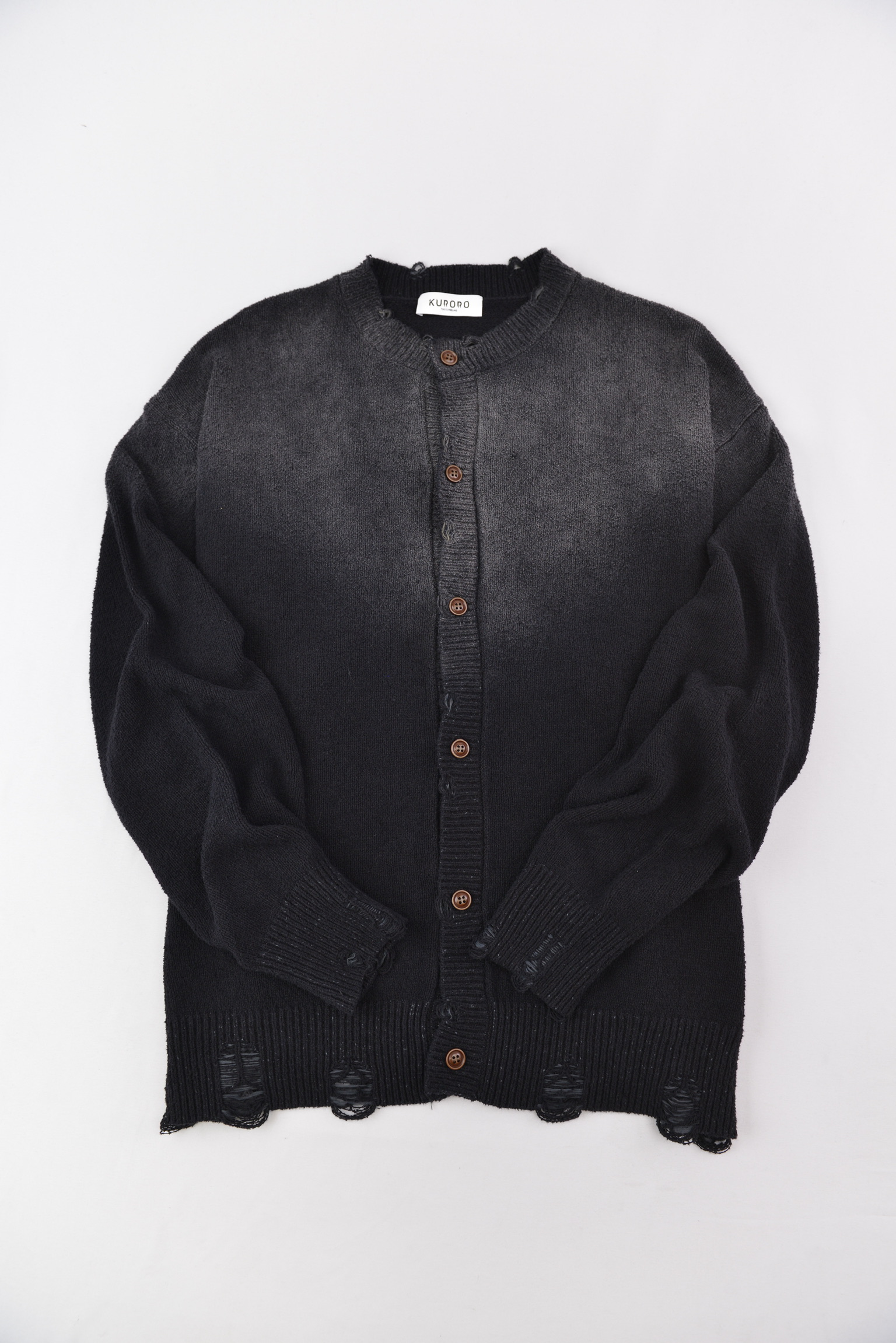 KURORO ダメージ加工 グラデーションカーディガン サイズ: 2XL