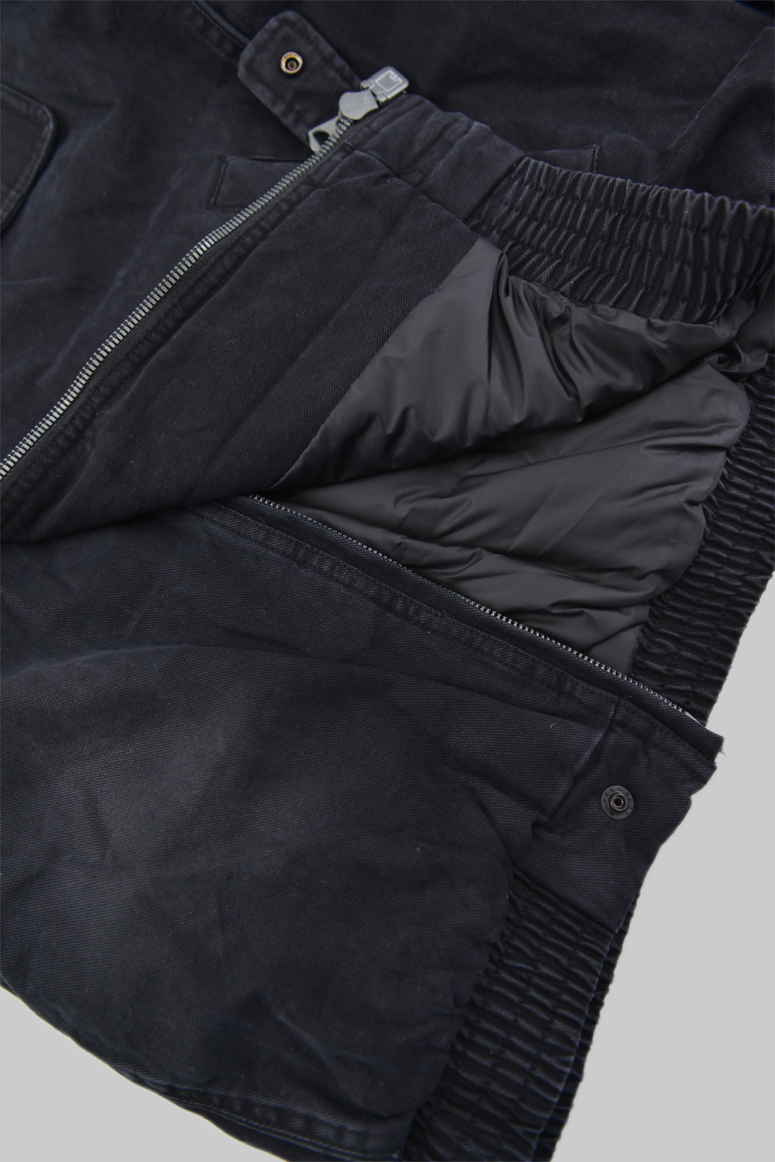 フェードブラック キルティングボンバージャケット サイズ: M