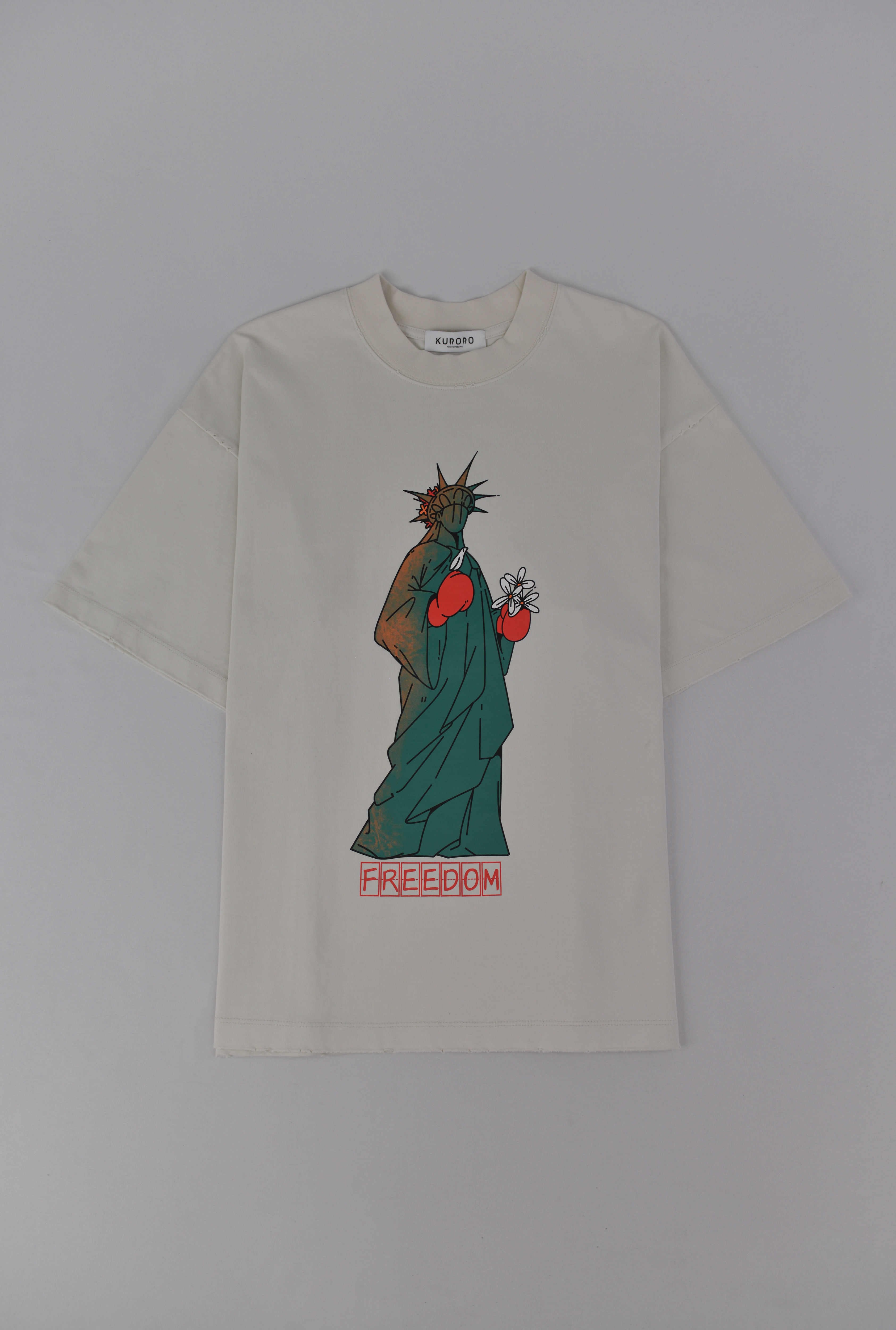 FREEDOM リバティグラフィックTシャツ　ホワイト